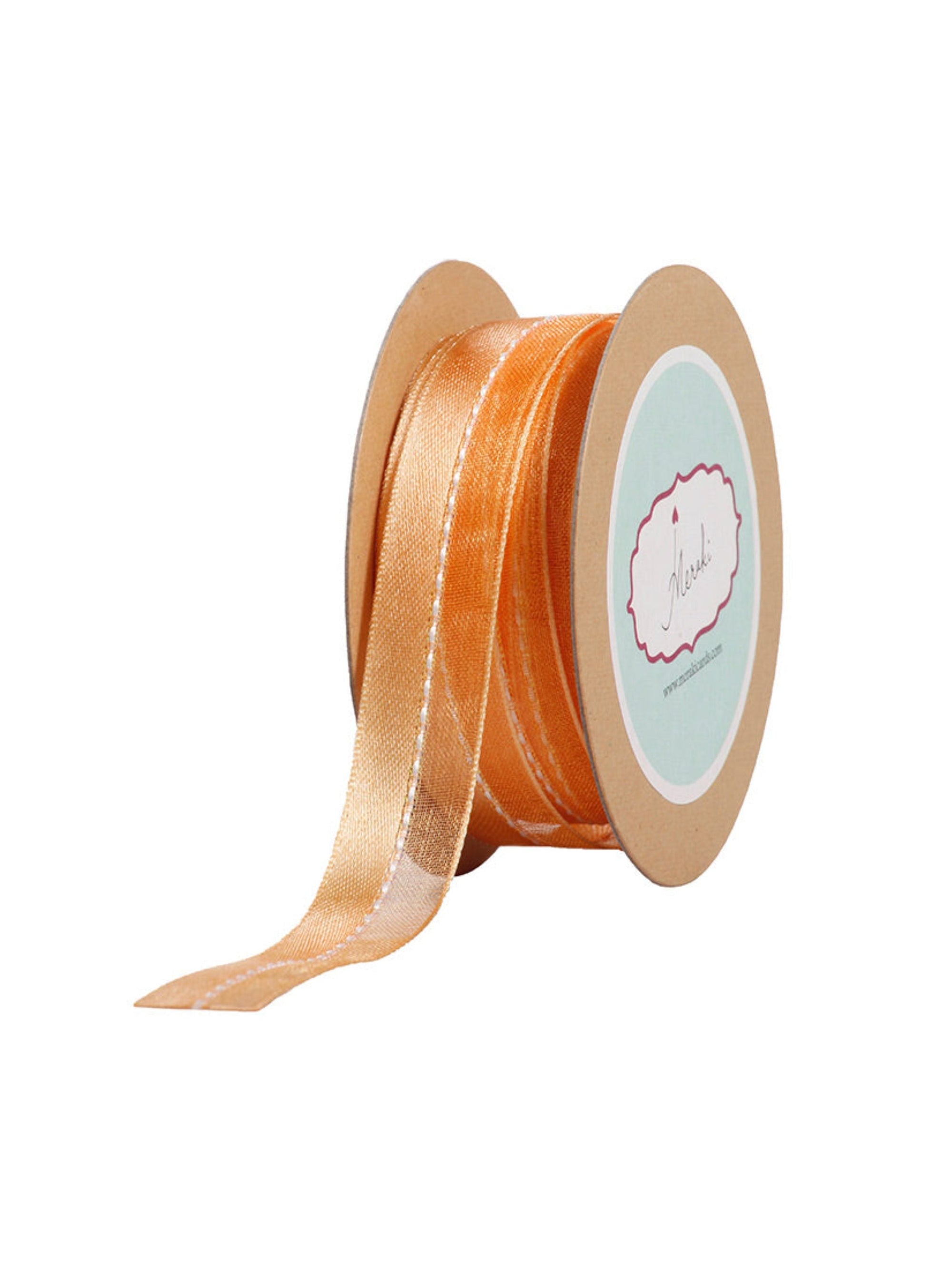 Light Orange Sheer & Satin Ribbon