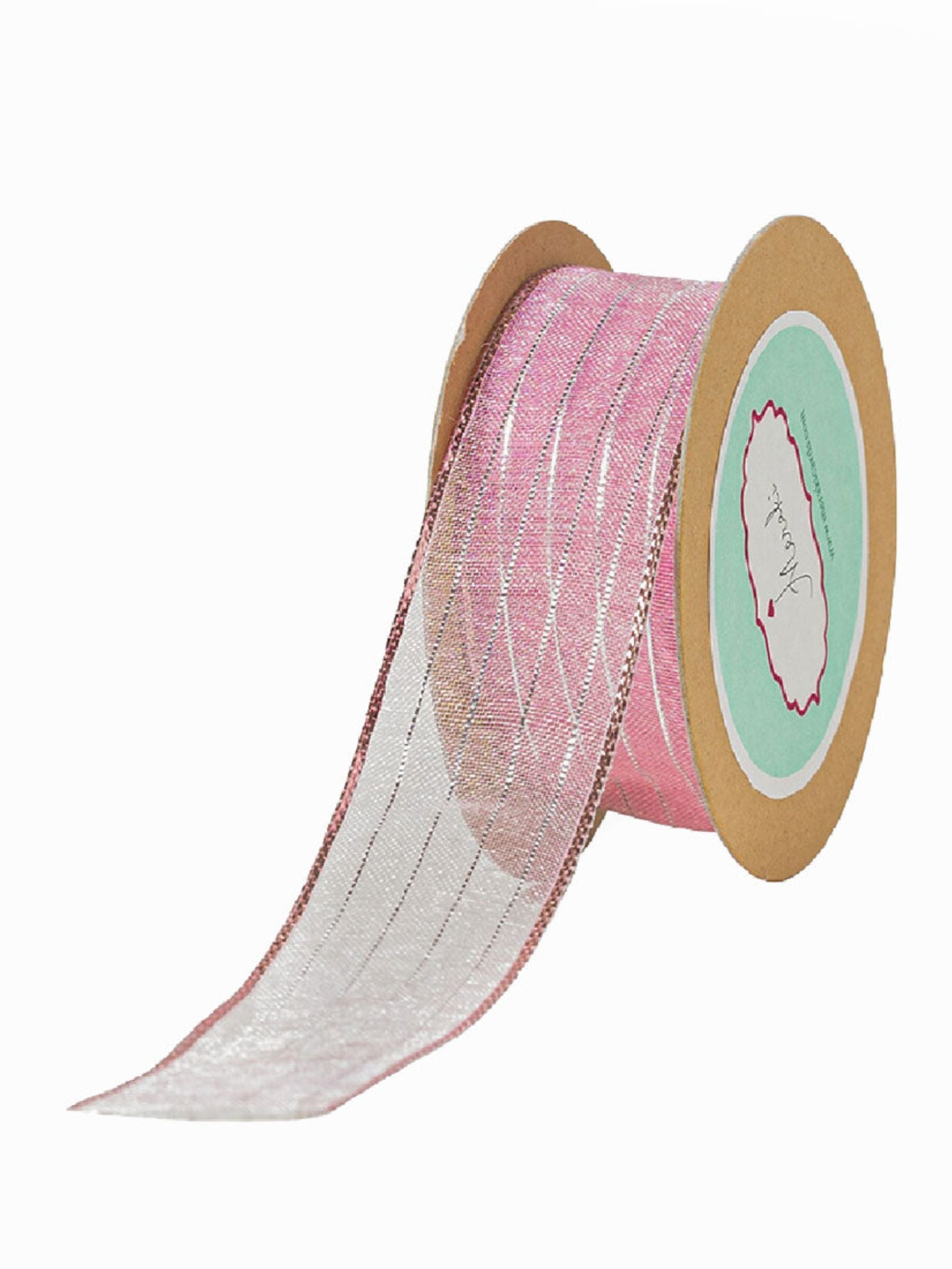 Sheer- Metallic Stripes Ribbon