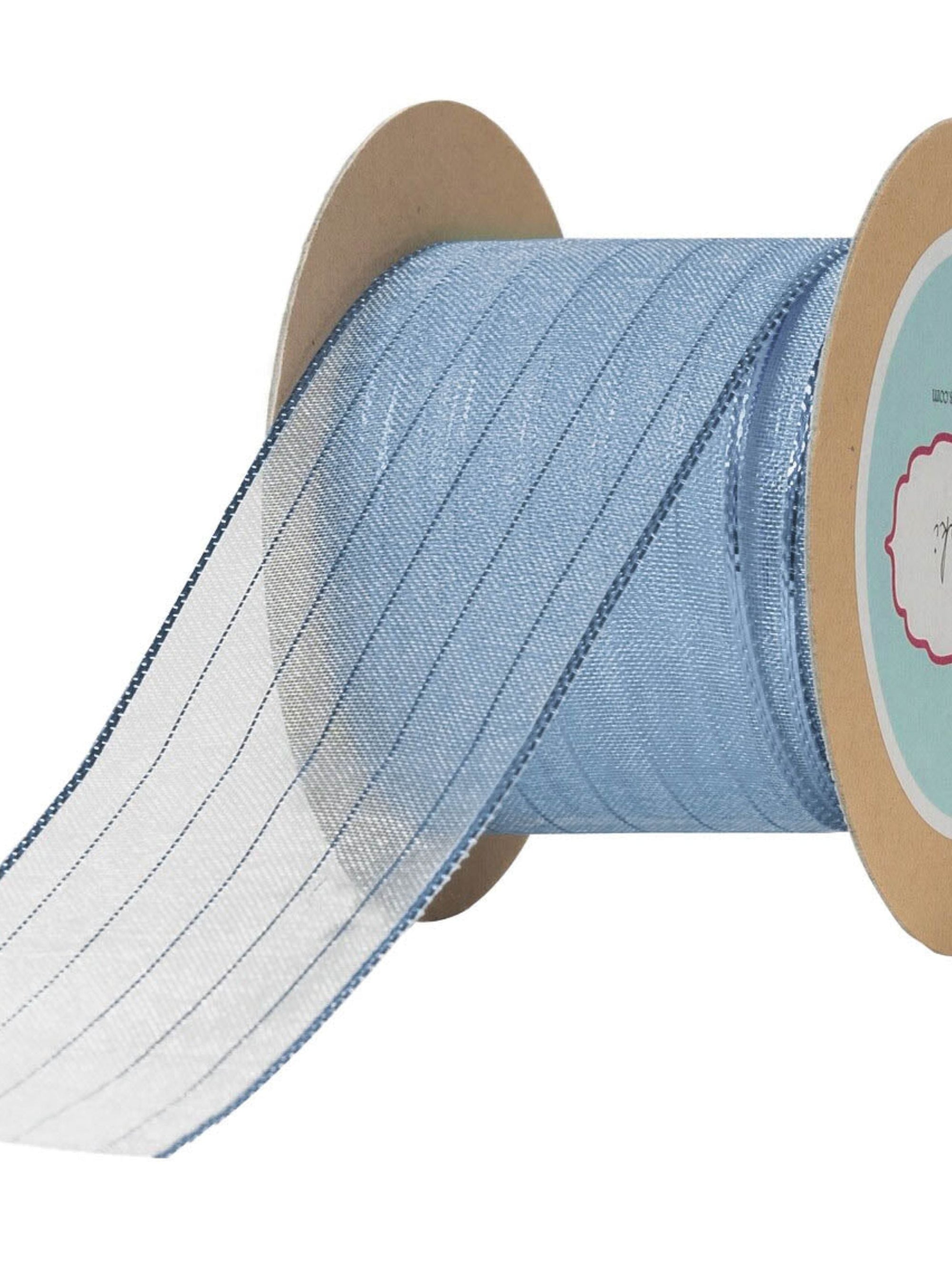 Sheer- Metallic Stripes Ribbon
