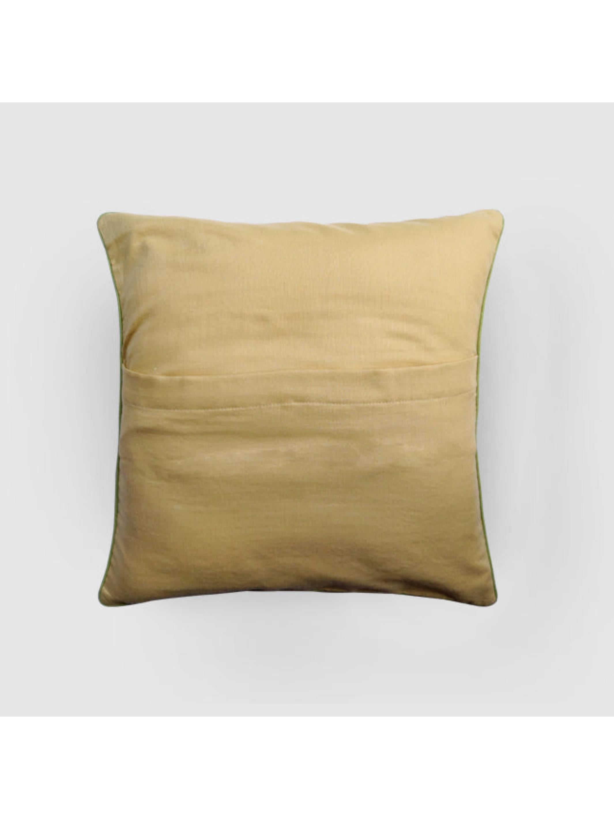 Cushion Cover - Gul Nilofer Aari Embroidered - Beige