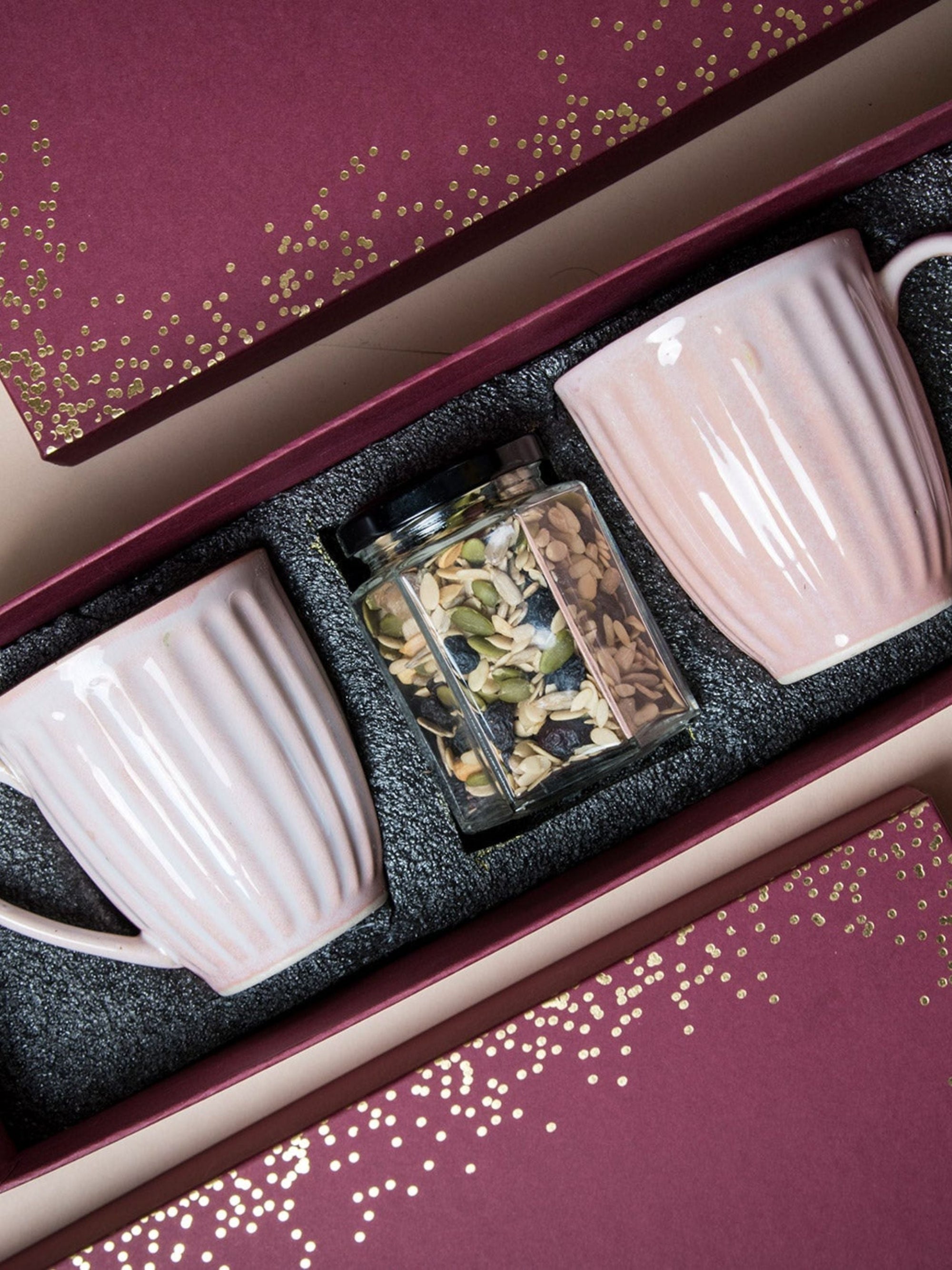 Blush Mugs & Trail Mix Gift Box
