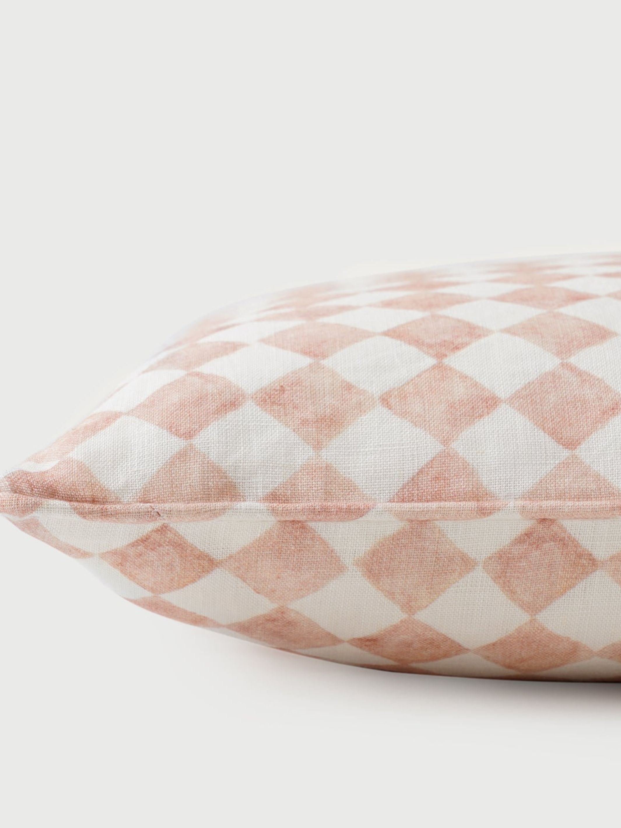 Cushion Cover - Checker Blush Oblong
