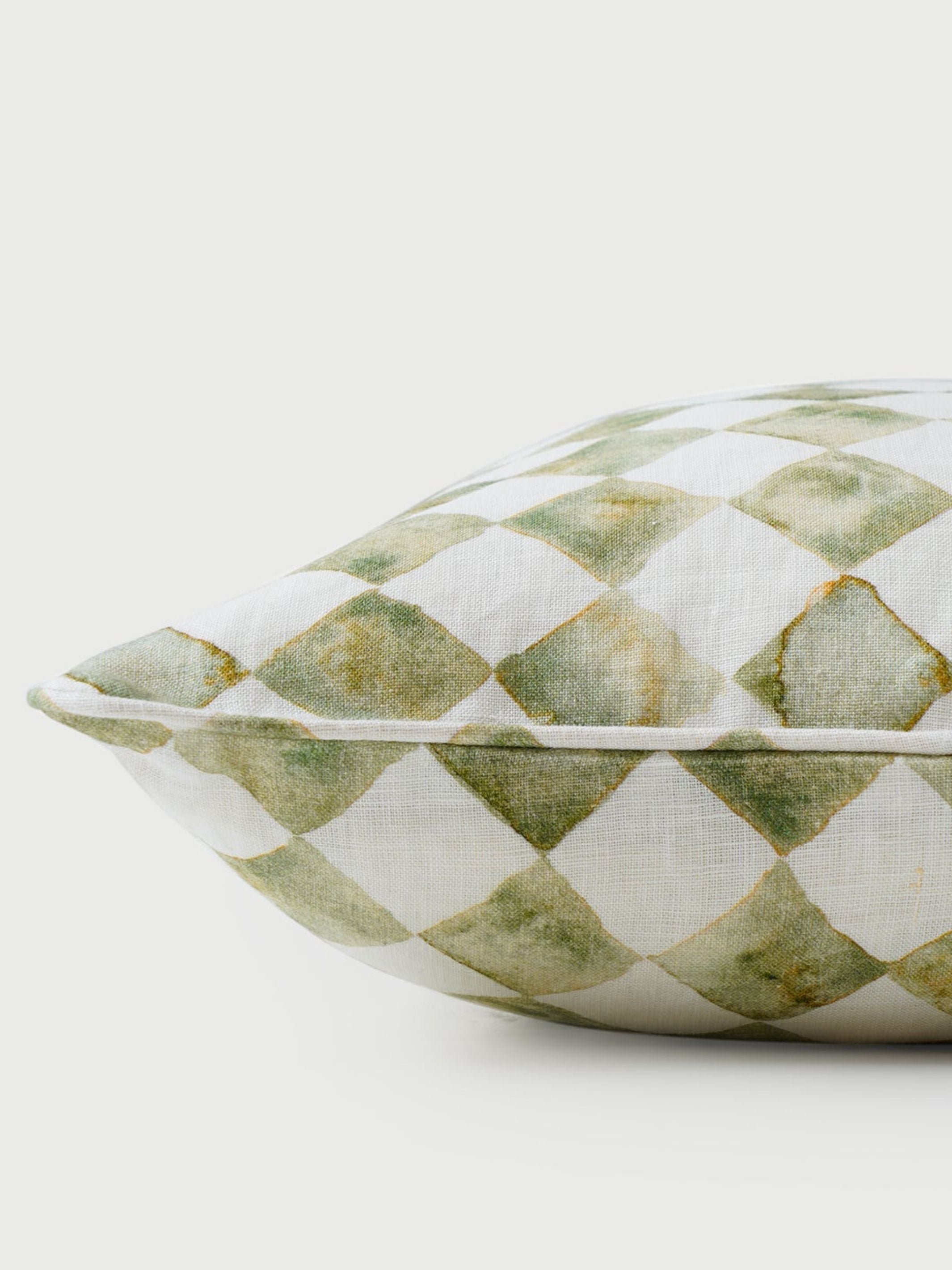 Cushion Cover - Checker Green