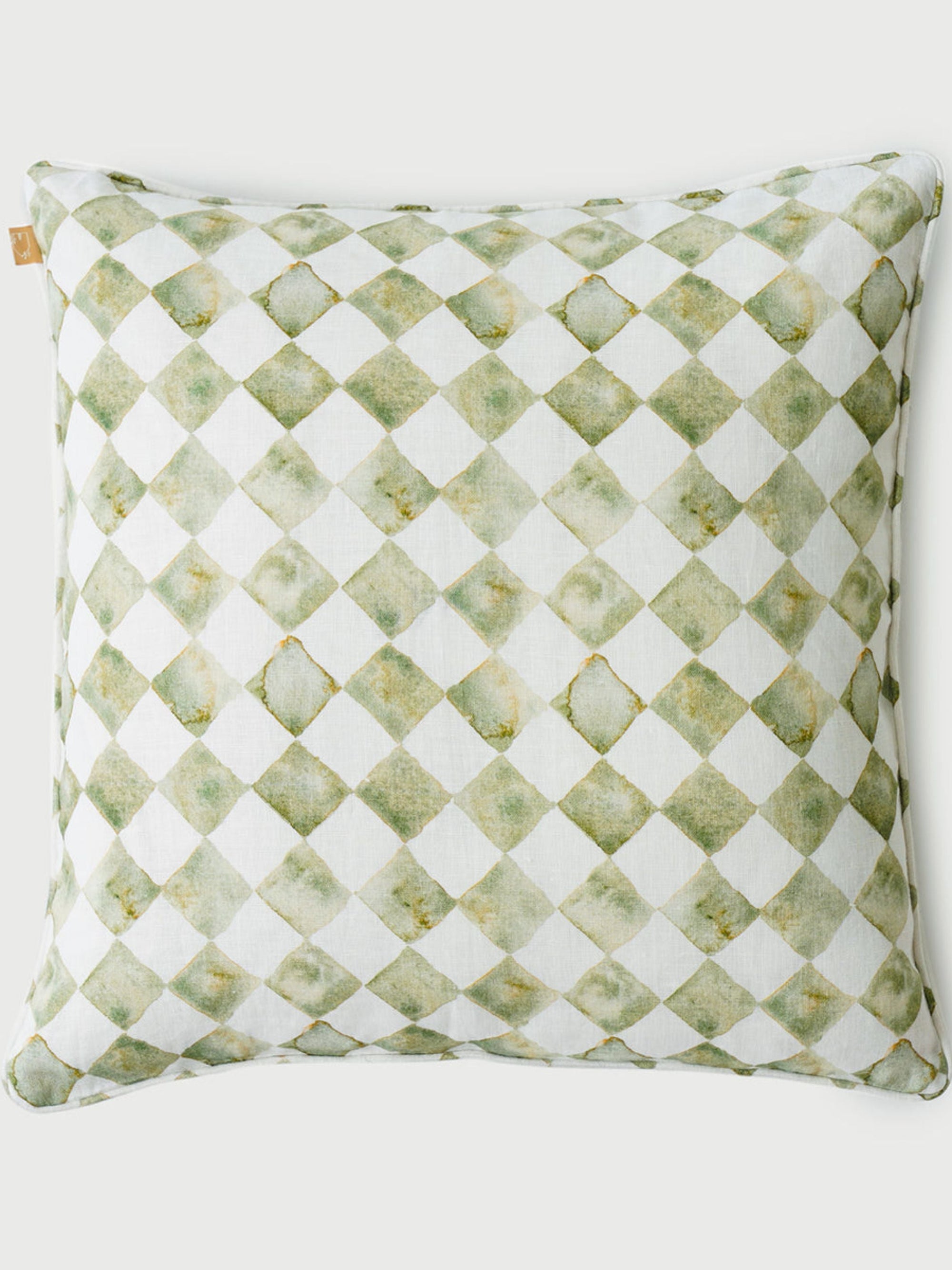 Cushion Cover - Checker Green