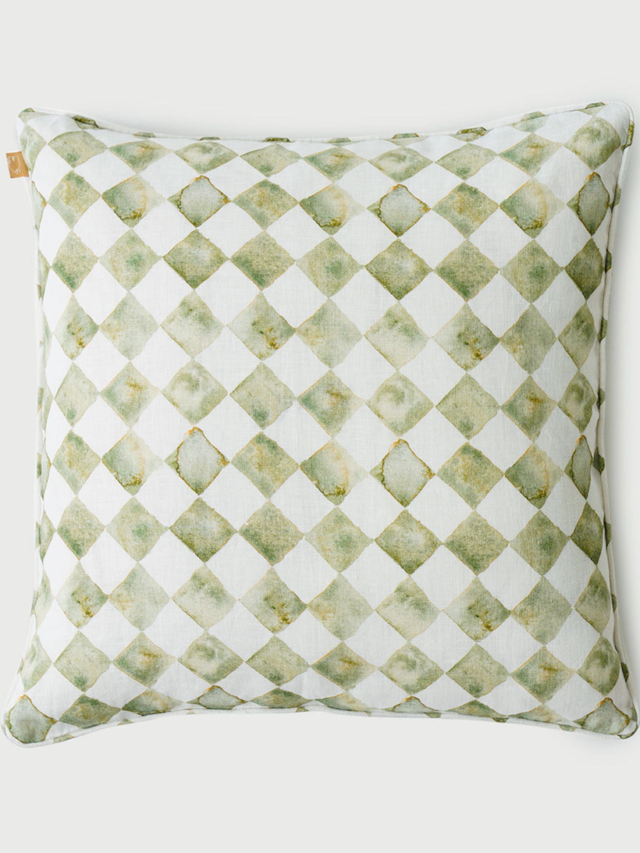 Cushion Cover - Checker Green