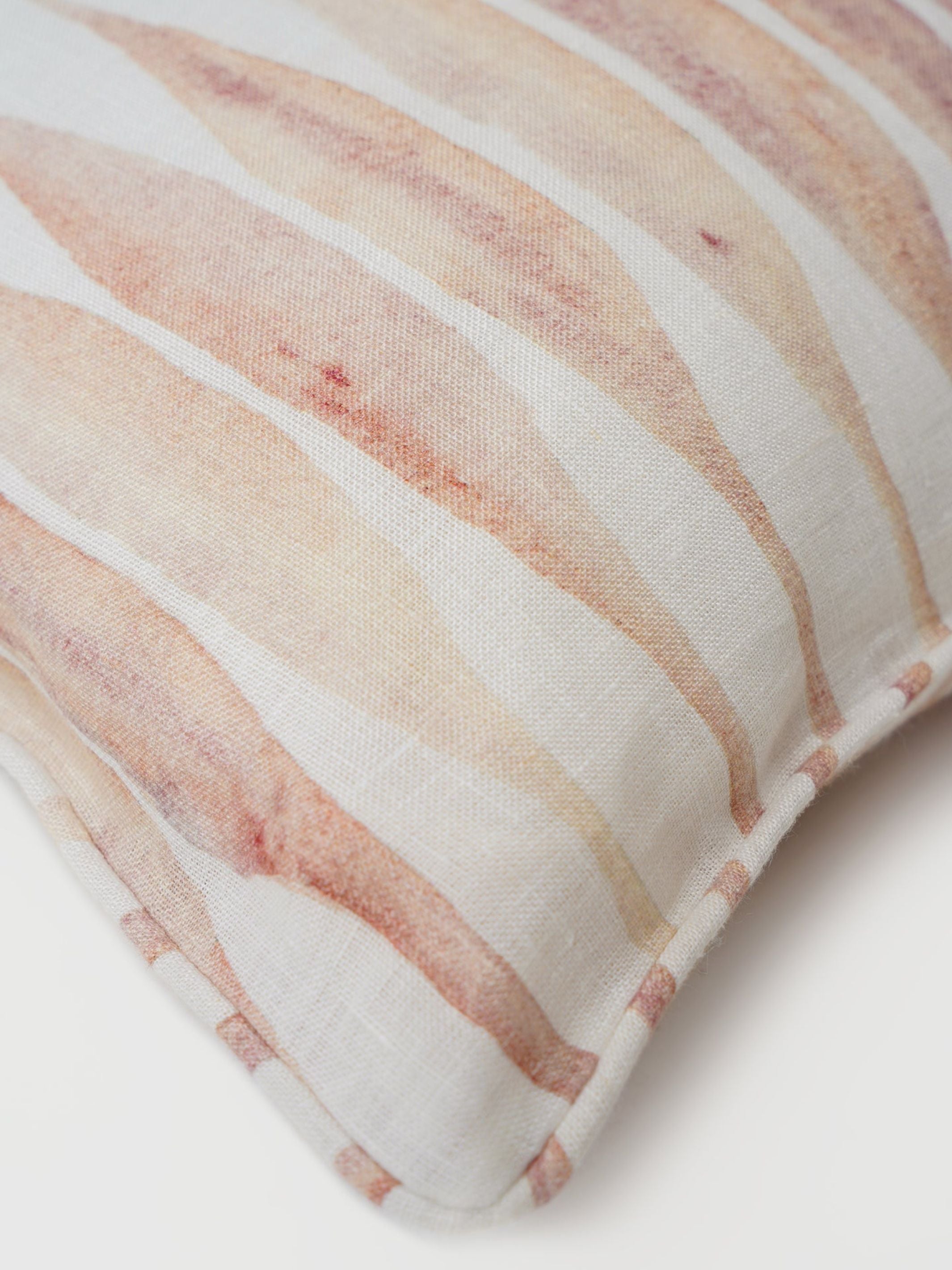 Cushion Cover - Ripple Blush Oblong Linen