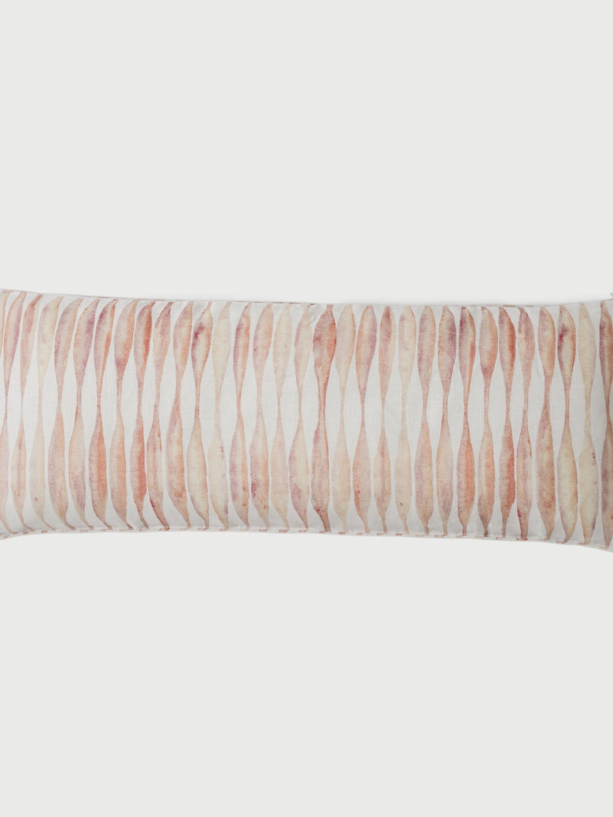 Cushion Cover - Ripple Blush Lumbar Linen
