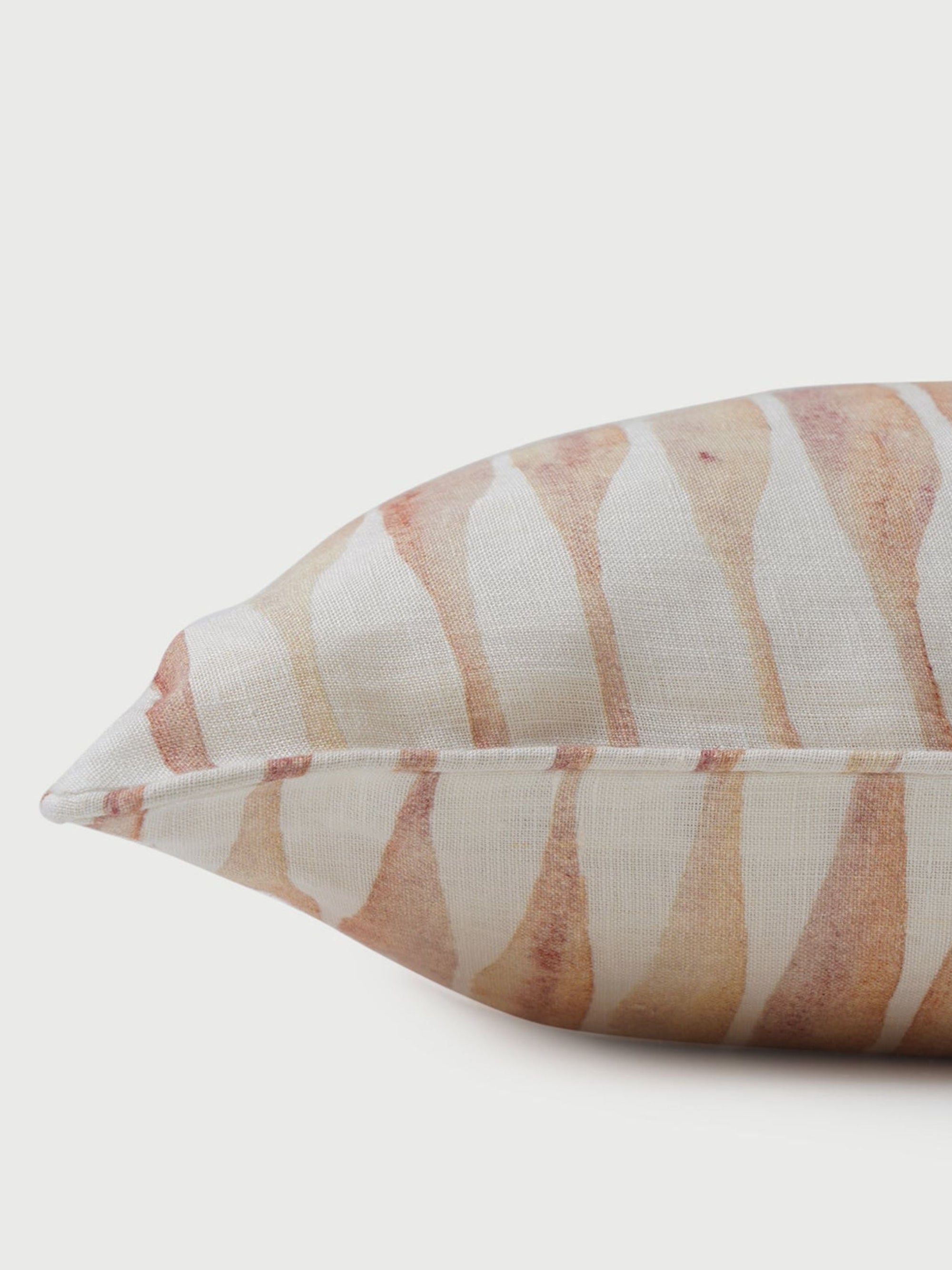 Cushion Cover - Ripple Blush Lumbar Linen