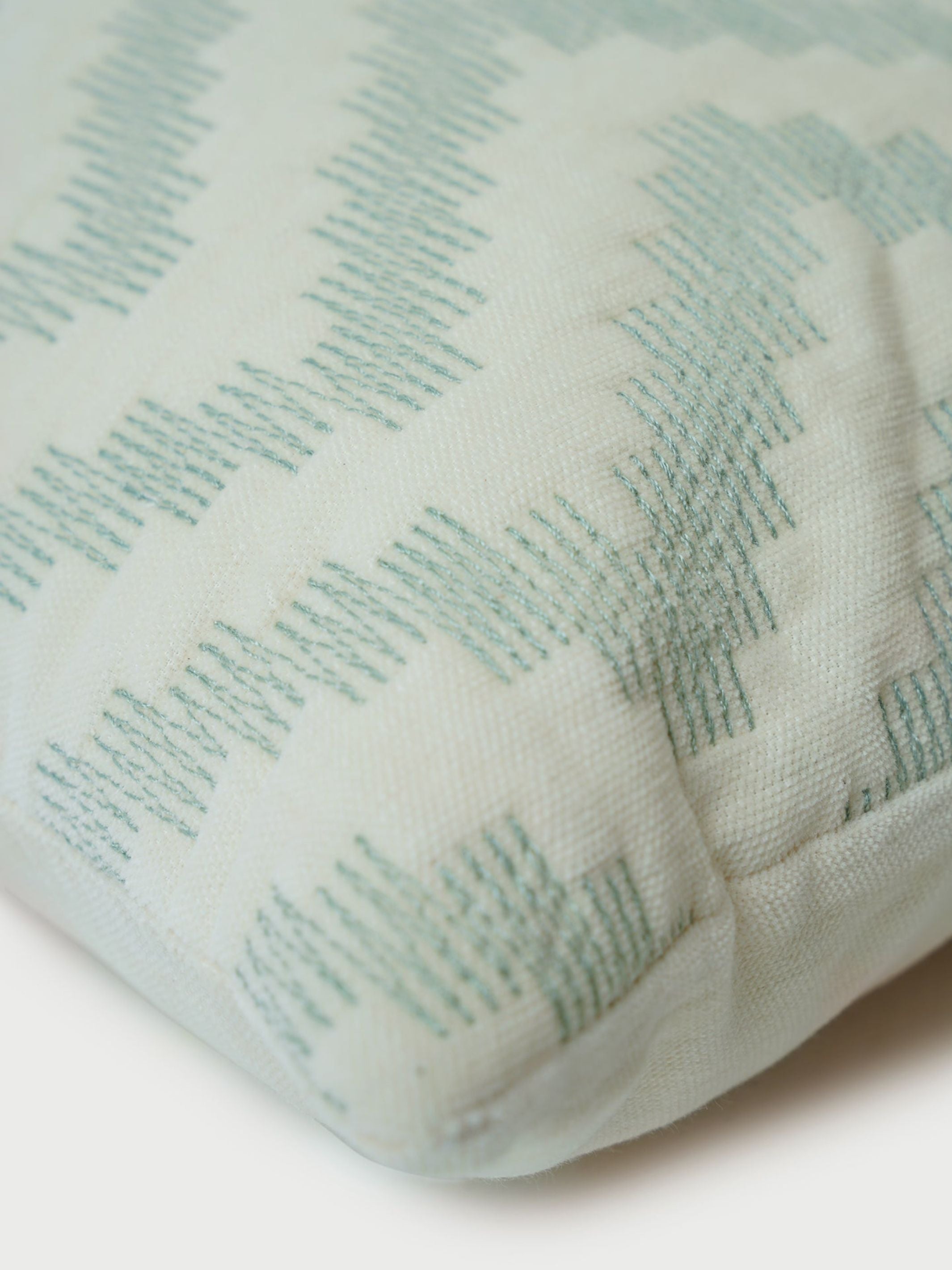Cushion Cover - Chevron Green Lumbar