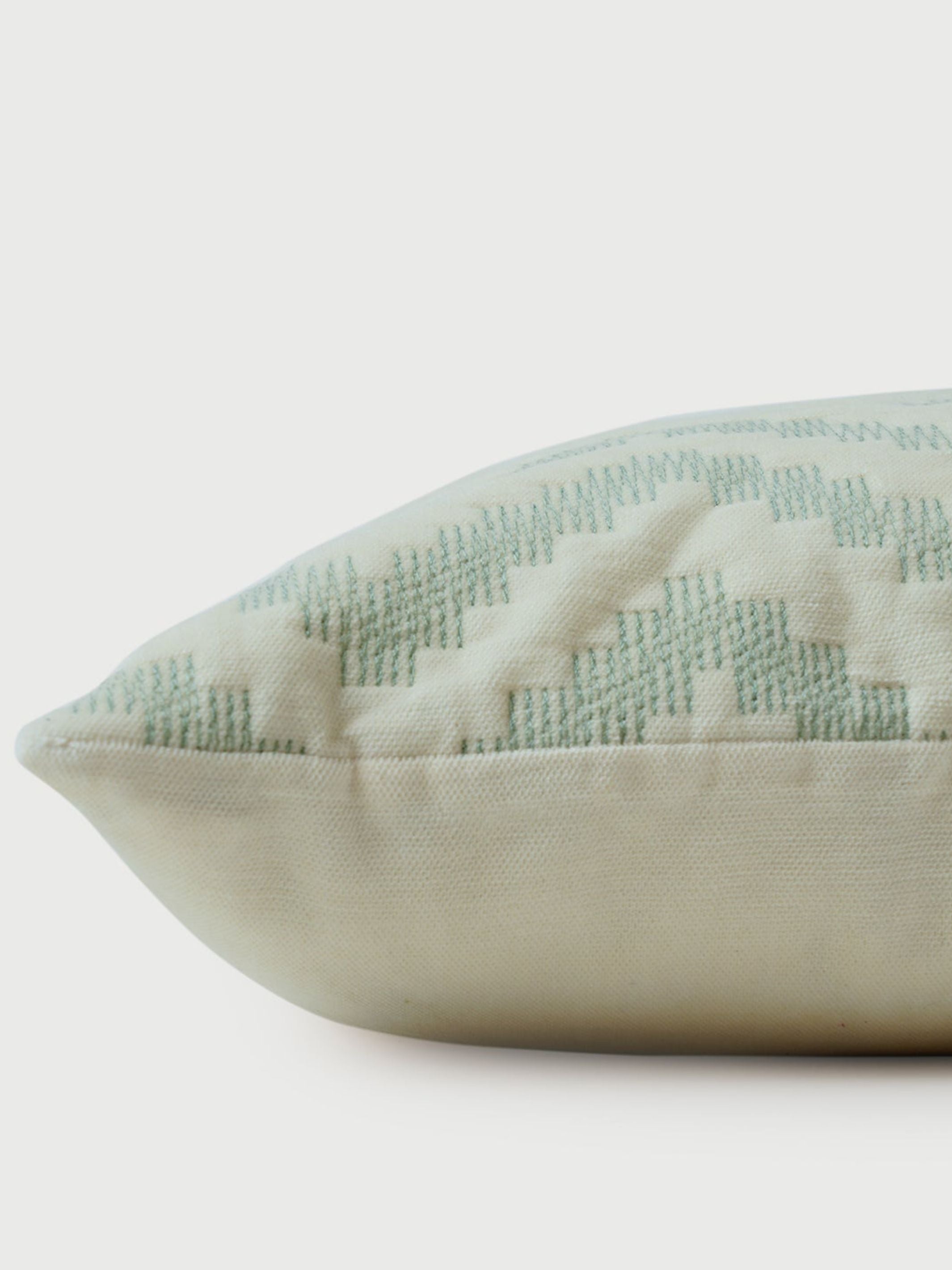 Cushion Cover - Chevron Green Lumbar