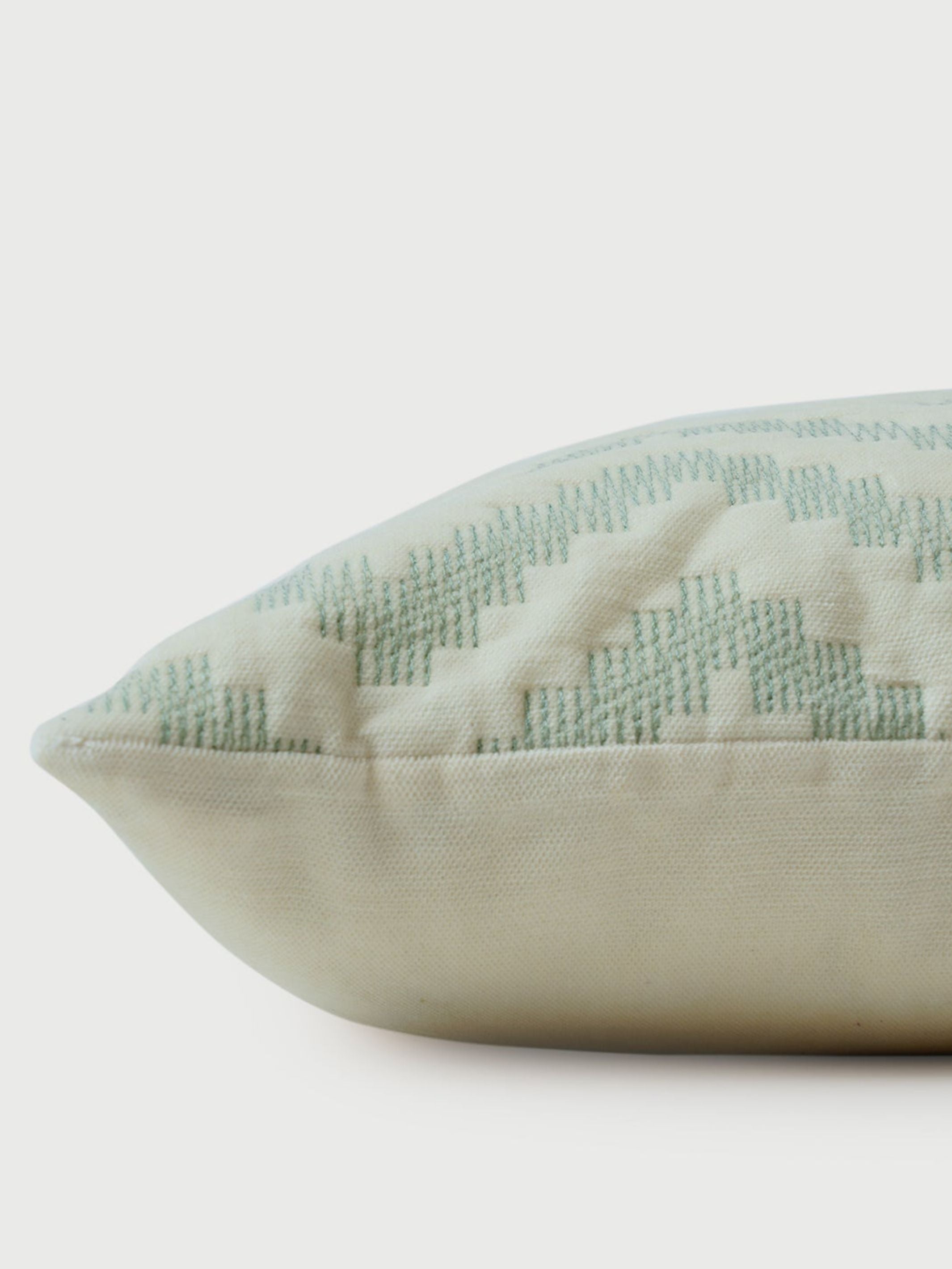 Cushion Cover - Chevron Green Oblong