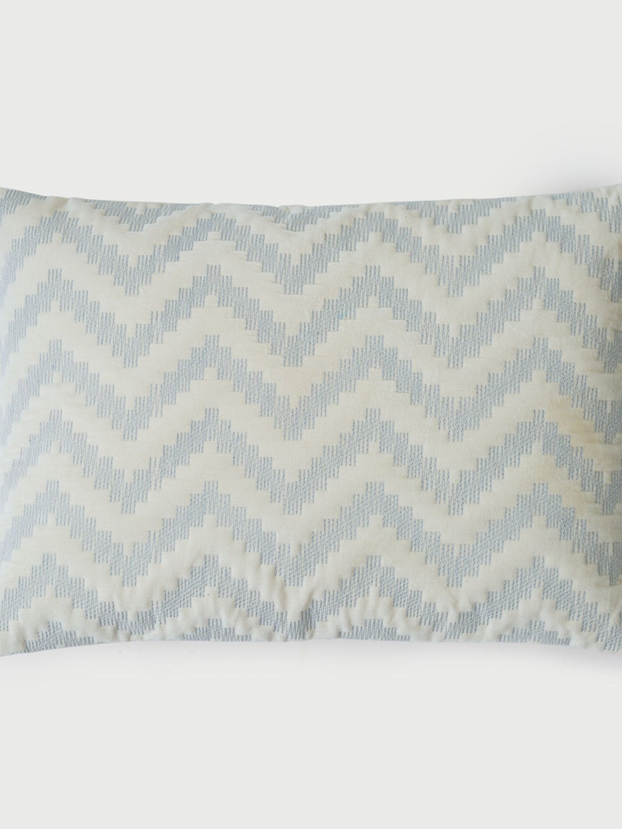 Cushion Cover - Chevron Blue Oblong