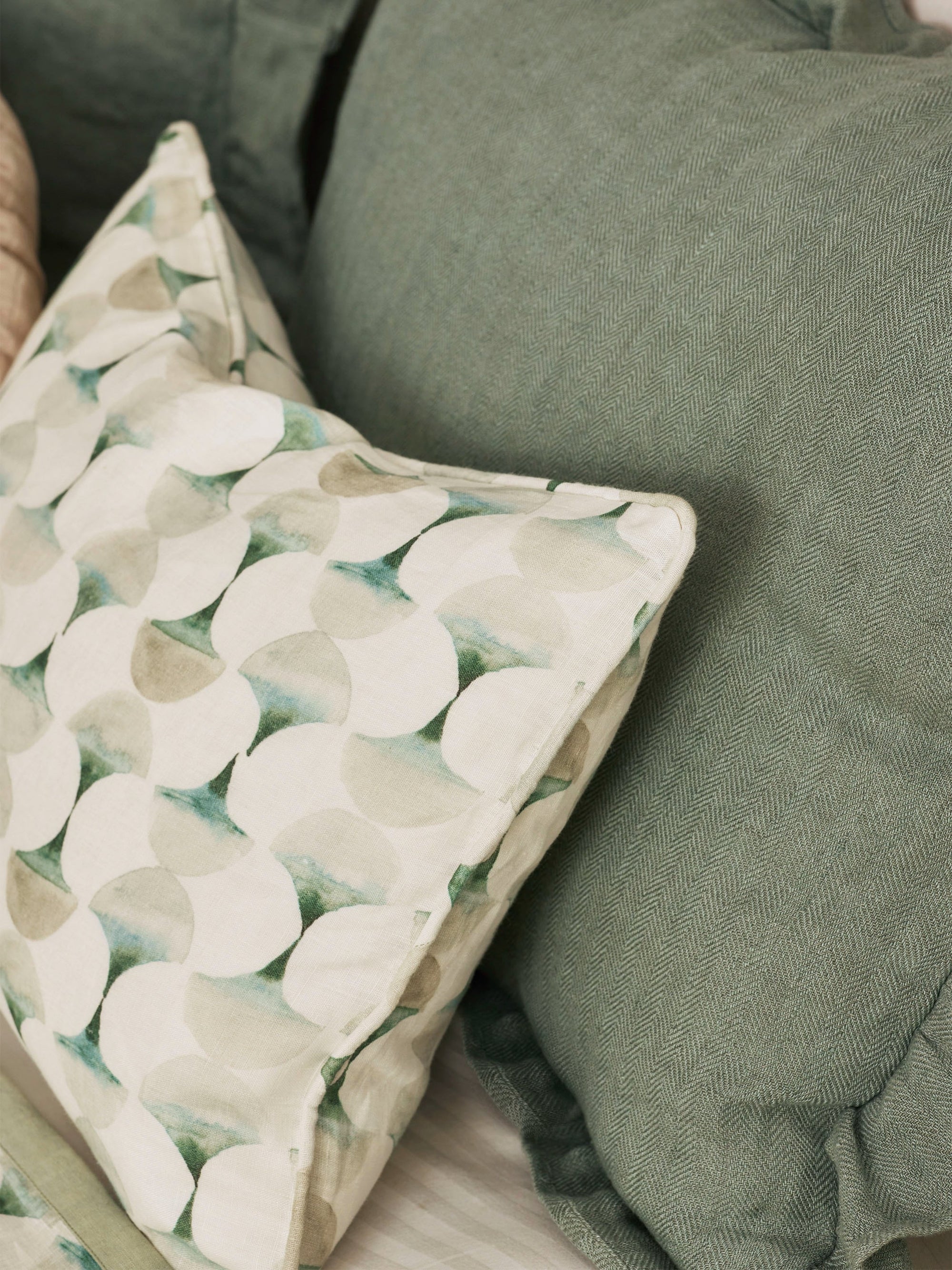 Cushion Cover - Cove Teal Oblong Linen