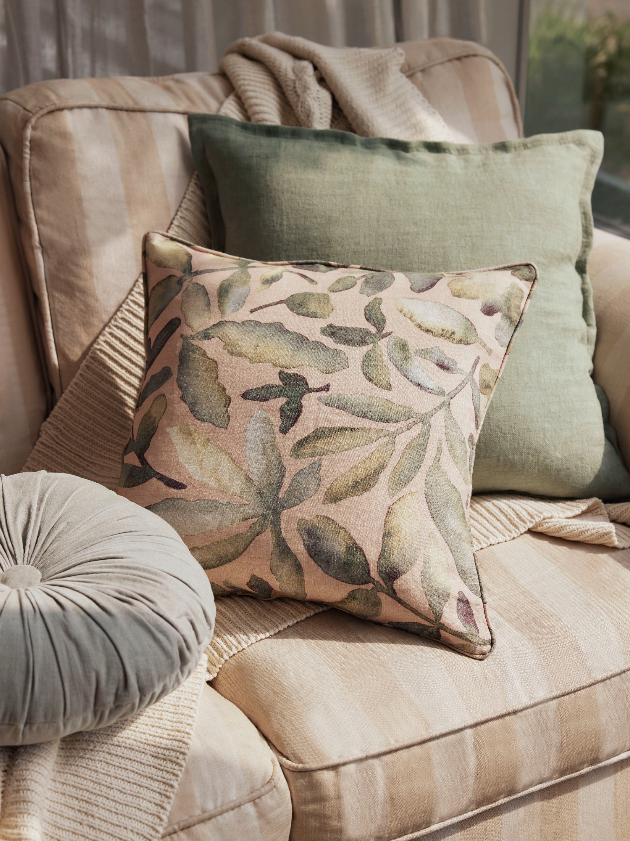 Cushion Cover - Herringbone Linen