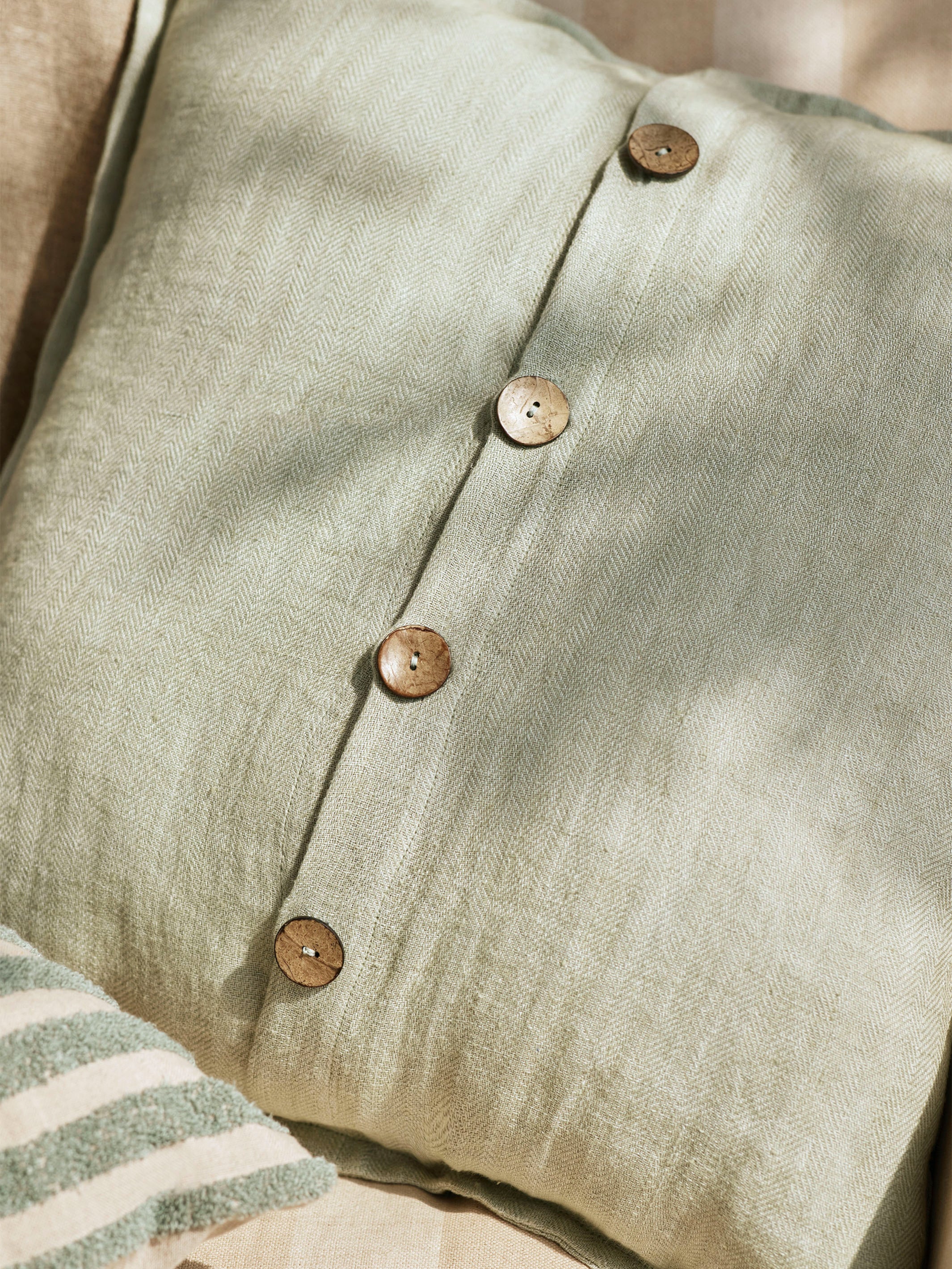 Cushion Cover - Herringbone Linen