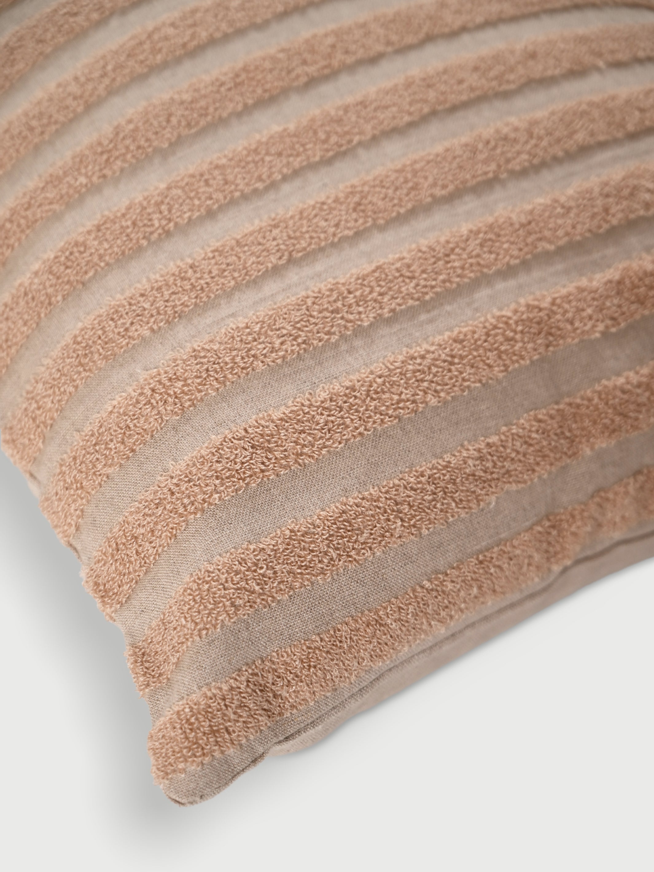 Cushion Cover - Stripe Embroidered Linen