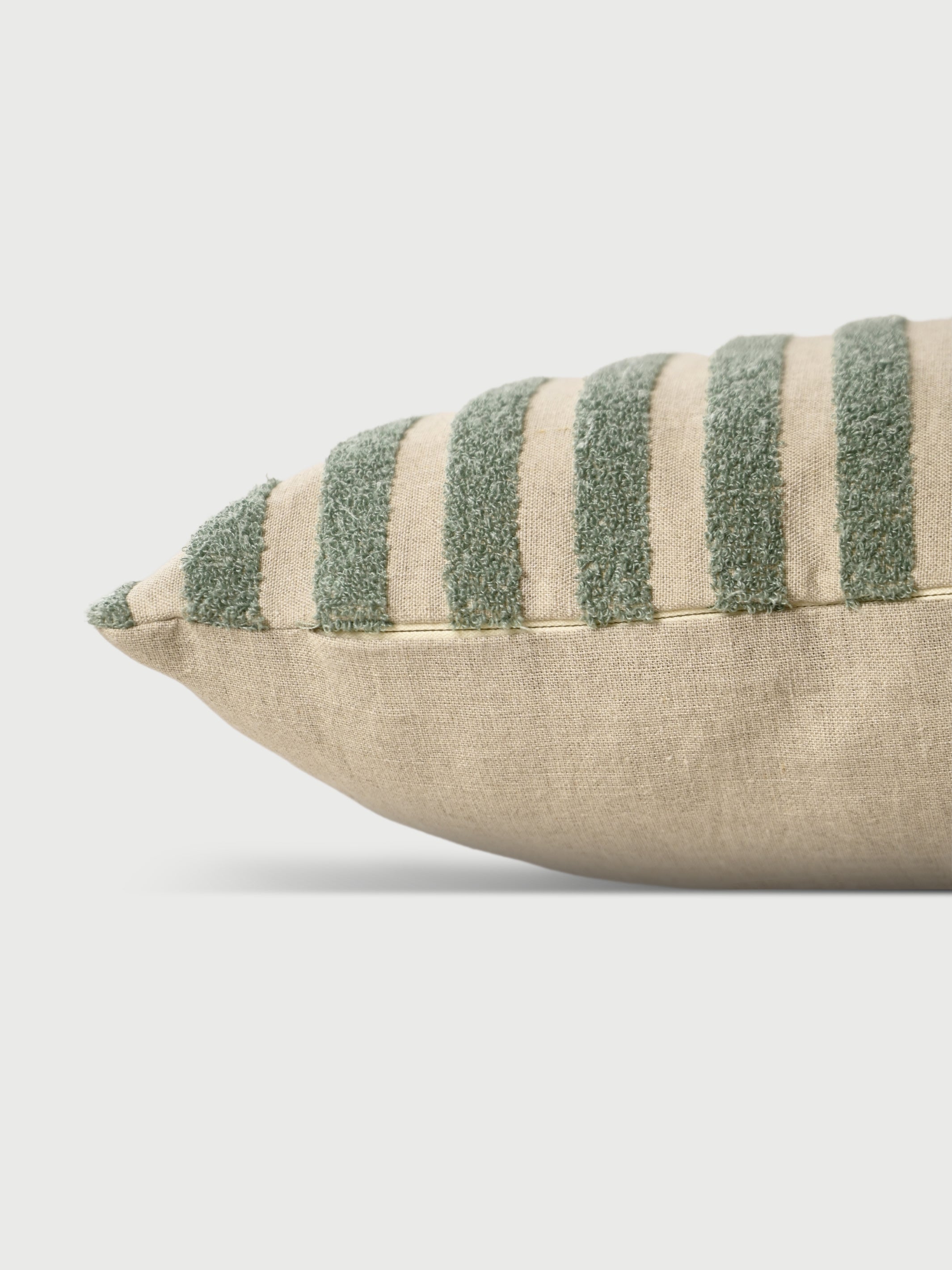 Cushion Cover - Stripe Embroidered Linen