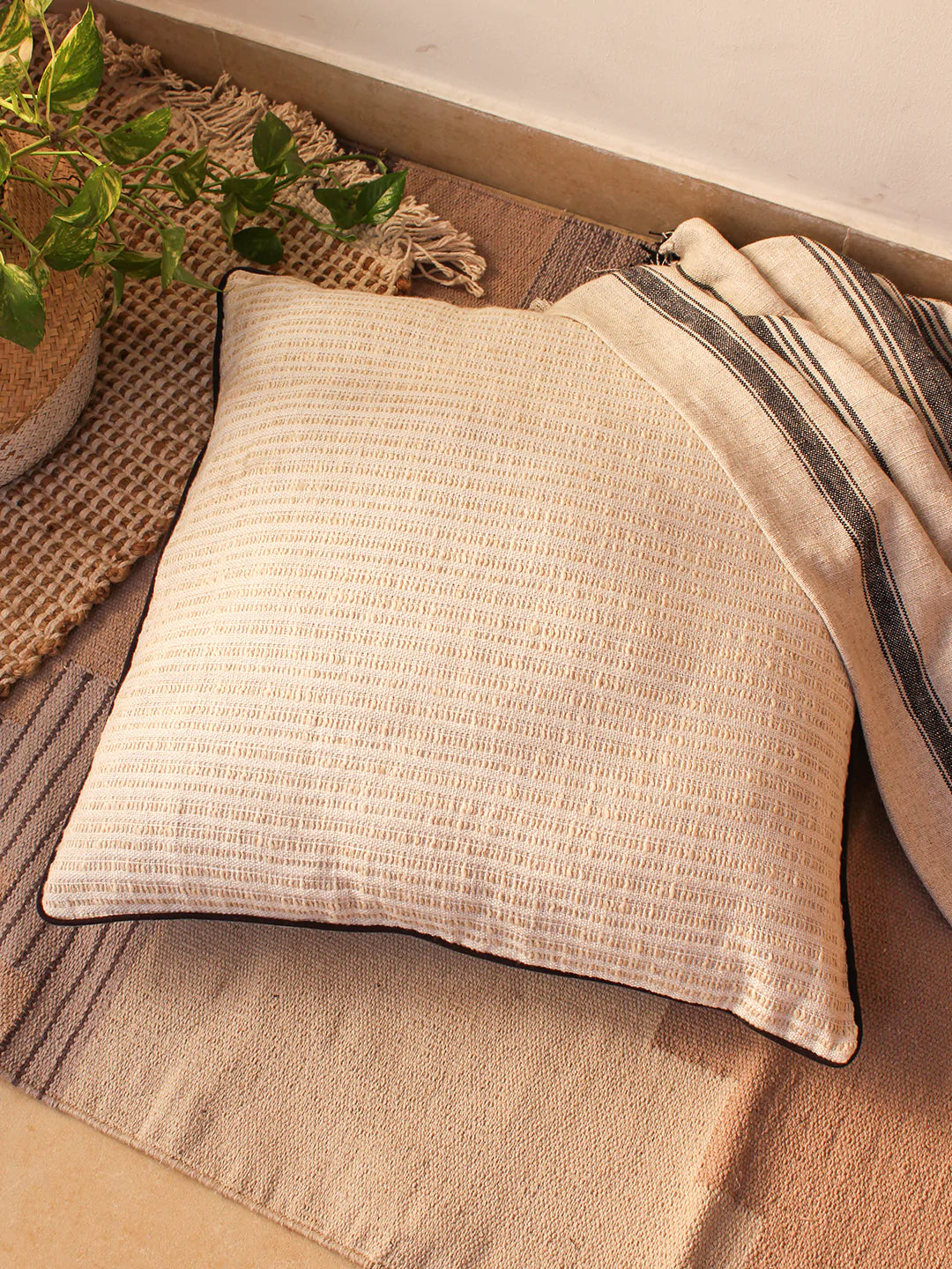 Pir Panjal Cushion Cover - Natural