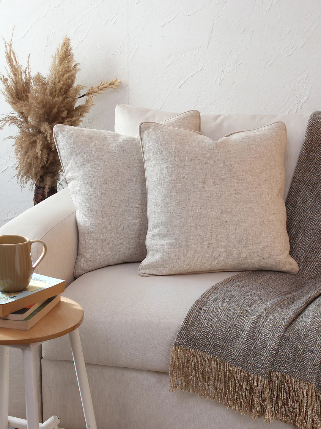Sahyadri Cushion Cover - Natural
