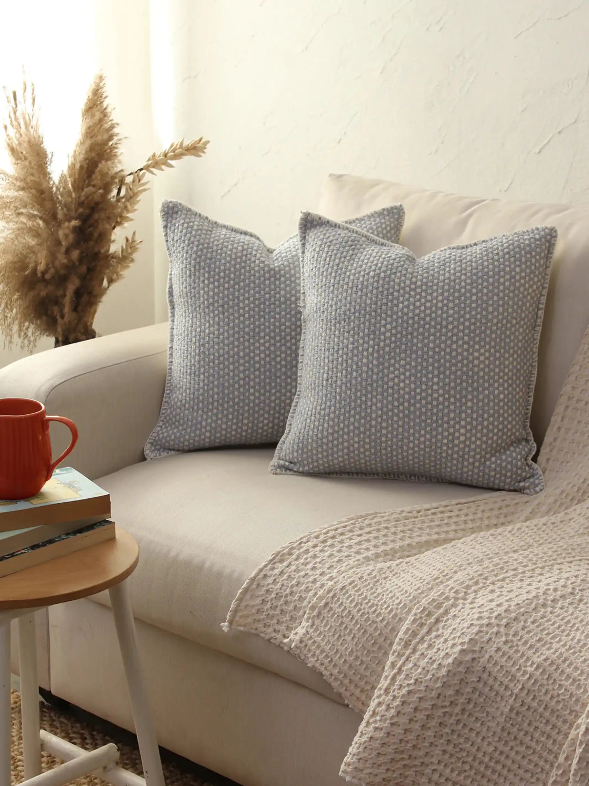 Cushion Cover - Vindhya Light Blue