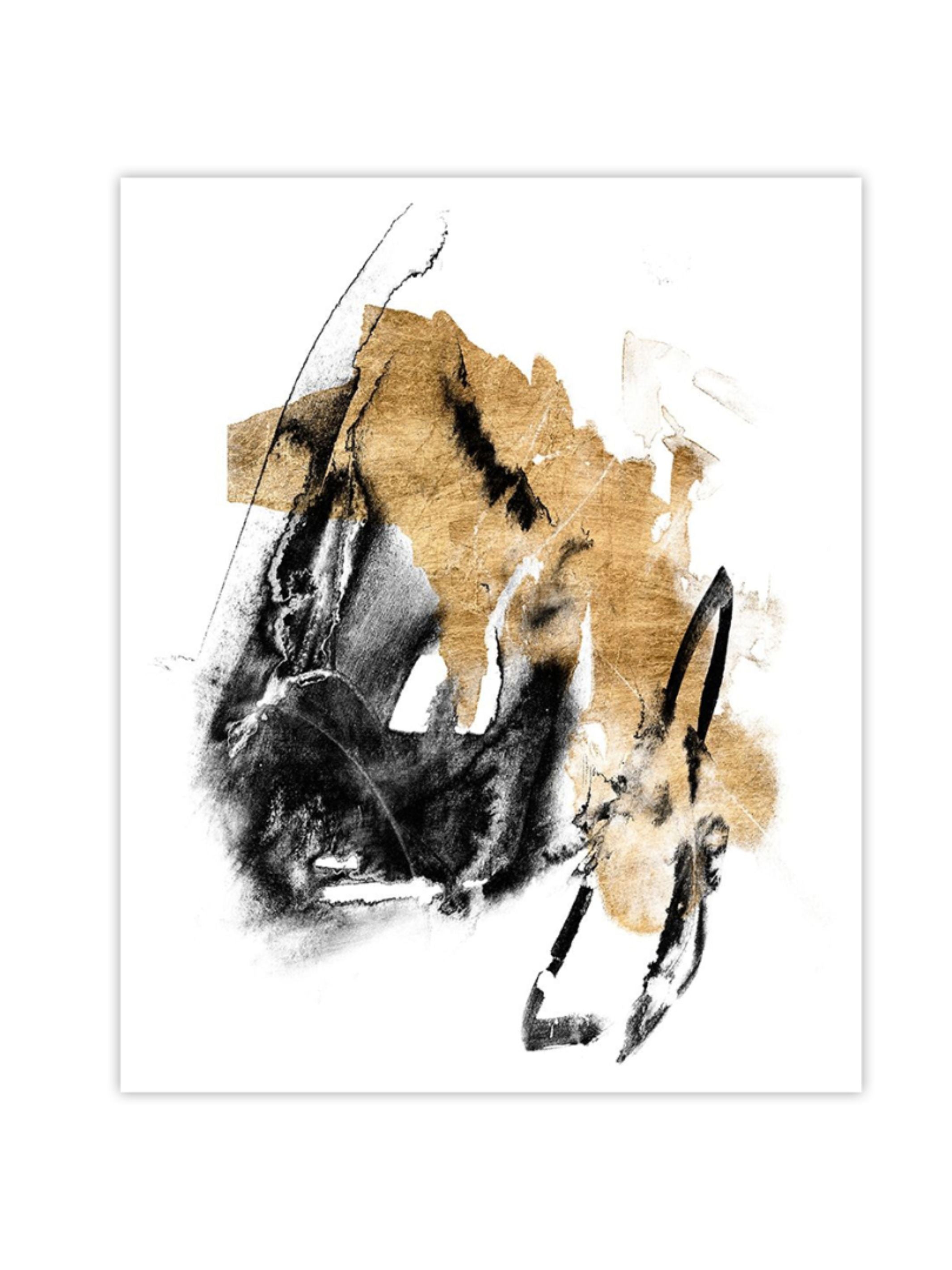 Wall Prints - Black and Gold Splash IV