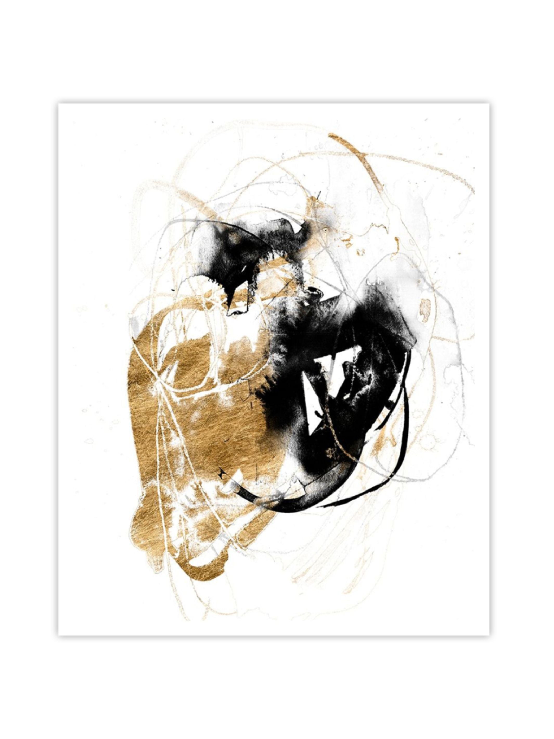 Wall Prints - Black and Gold Splash III