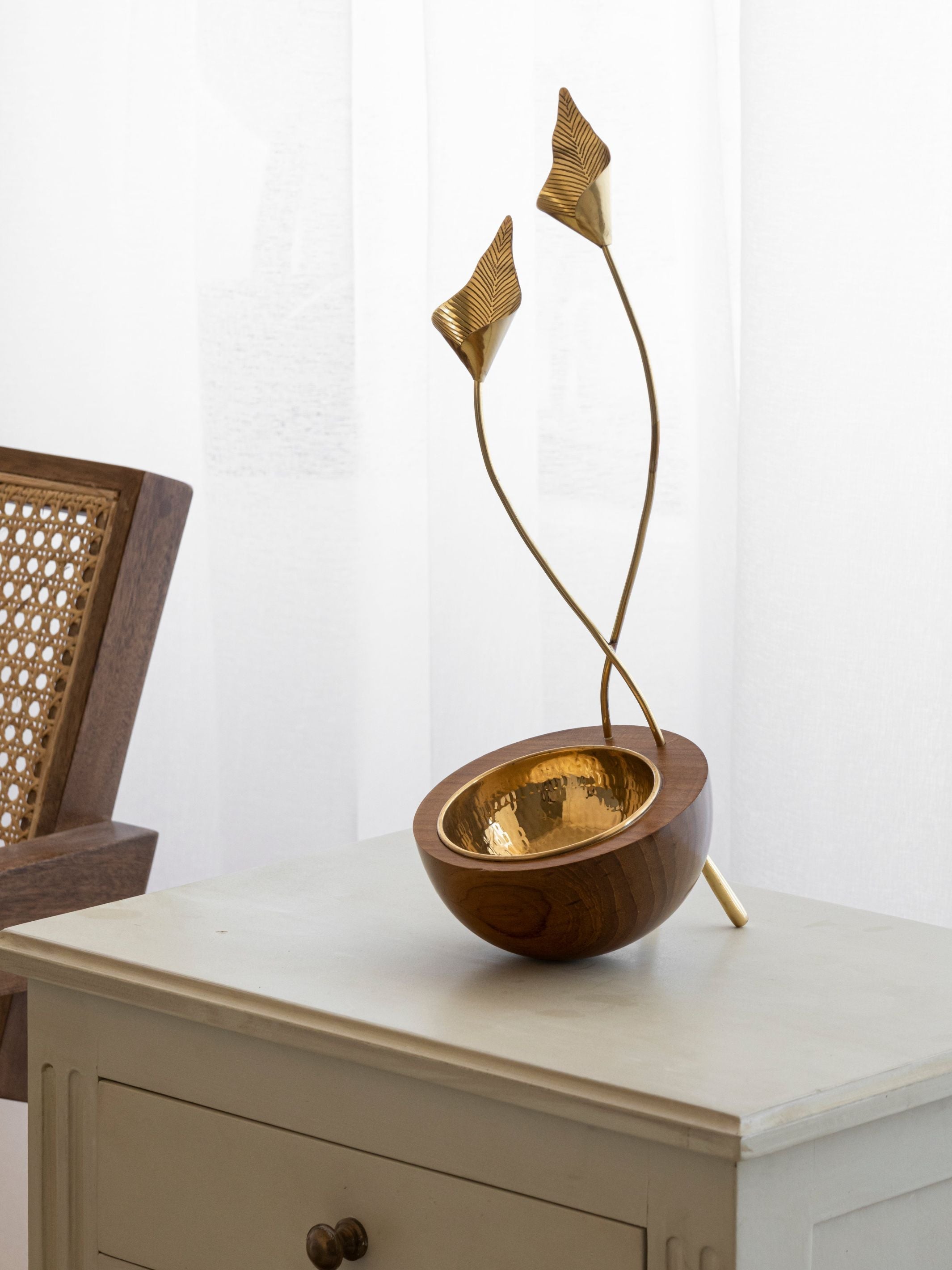 Brass Bowl - Calla Lily