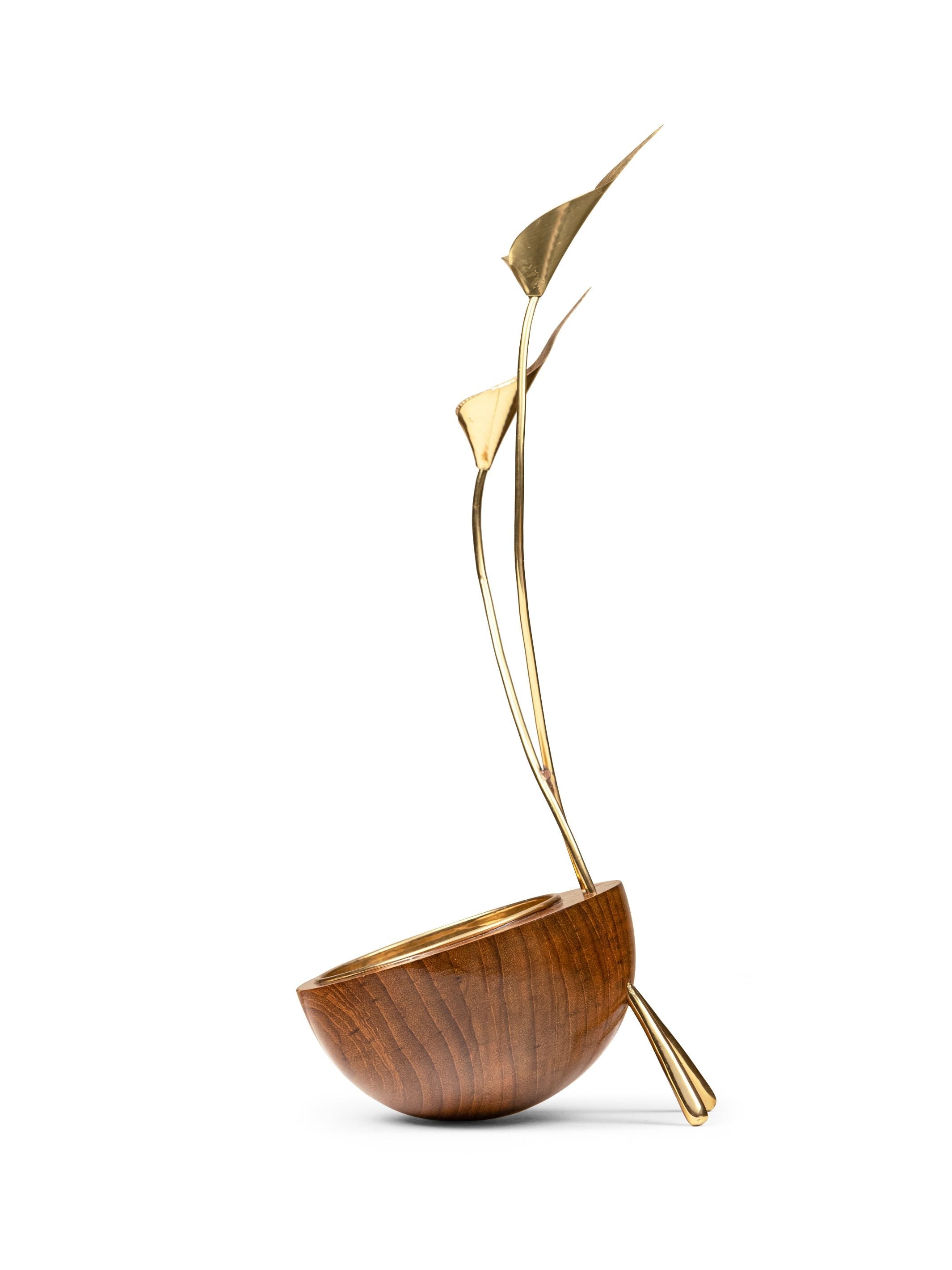 Brass Bowl - Calla Lily