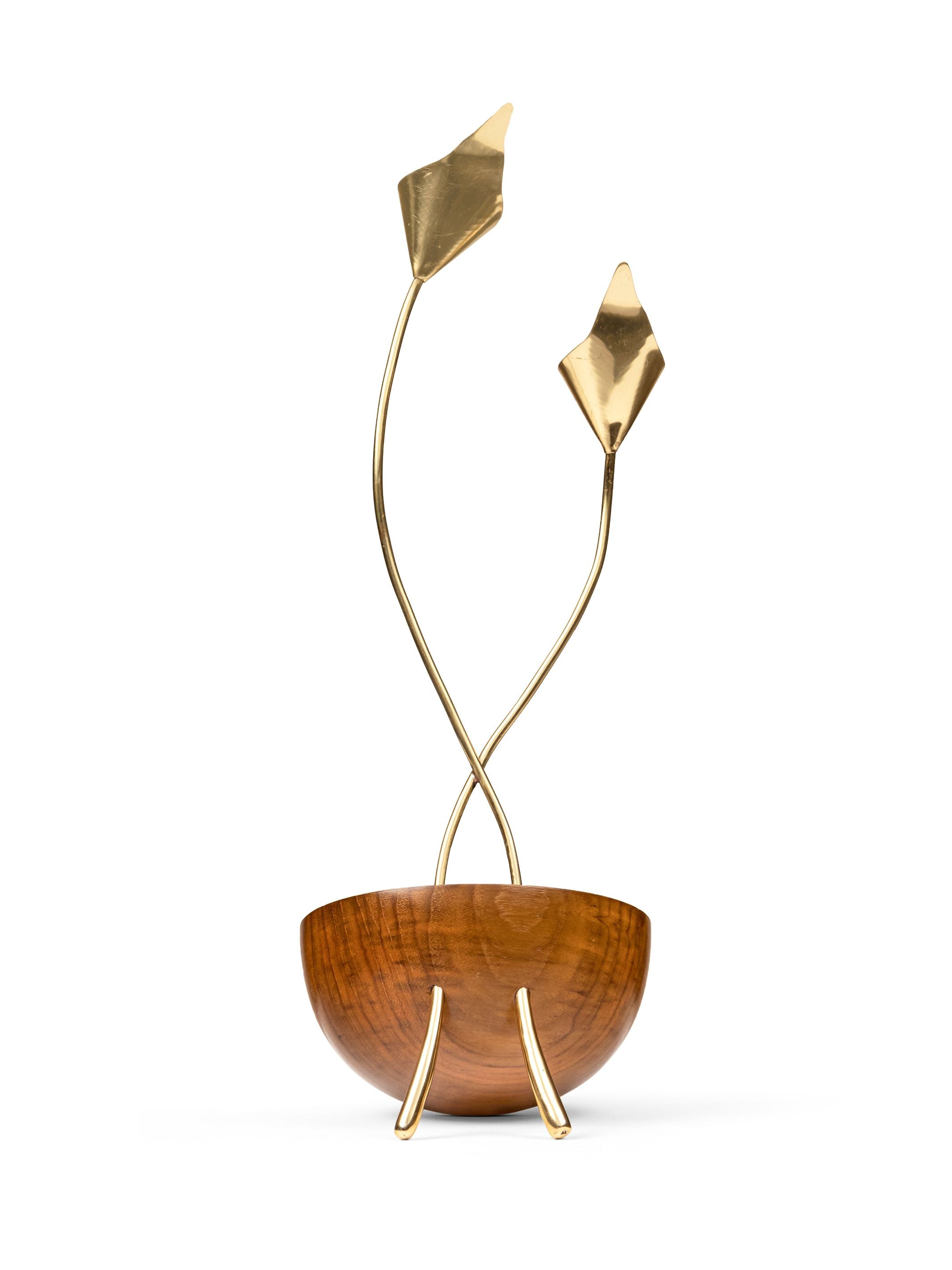 Brass Bowl - Calla Lily