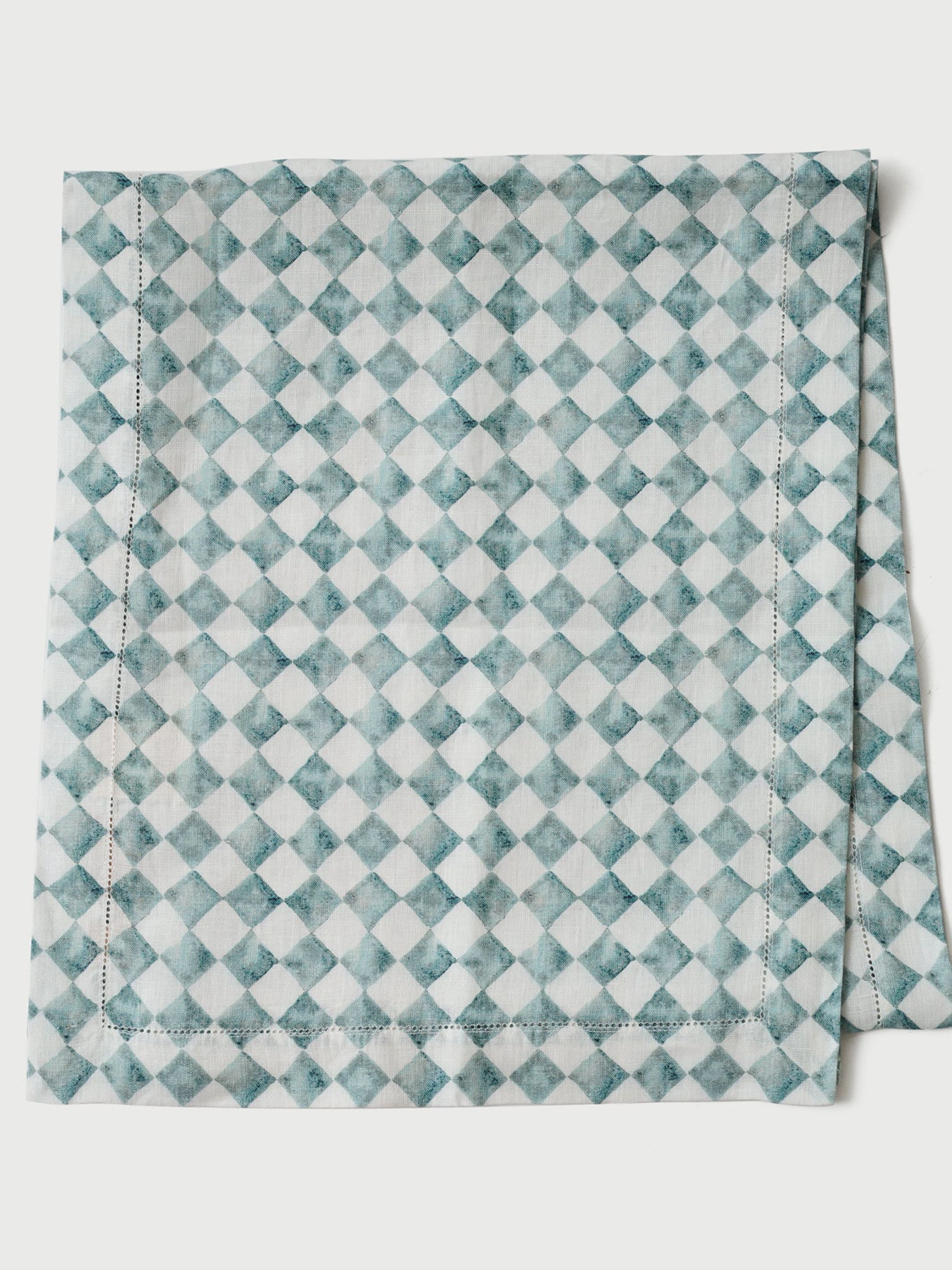Table Runner - Checker Blue