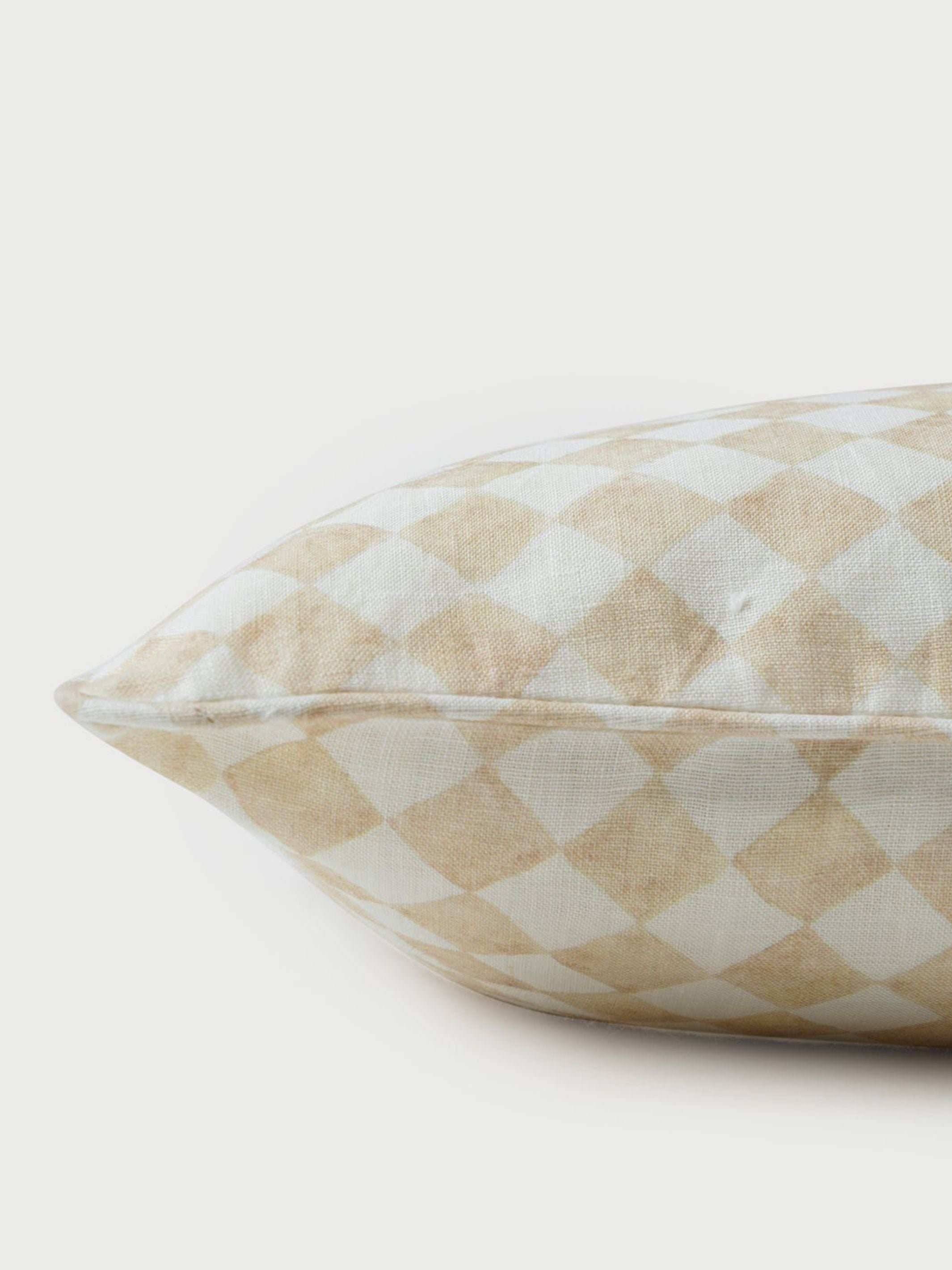 Cushion Cover - Checker Beige Lumbar