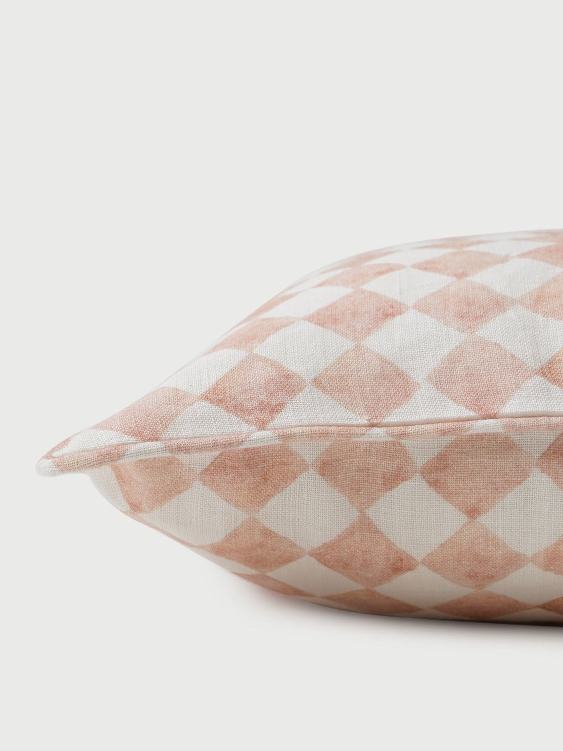 Cushion Cover - Checker Blush Lumbar