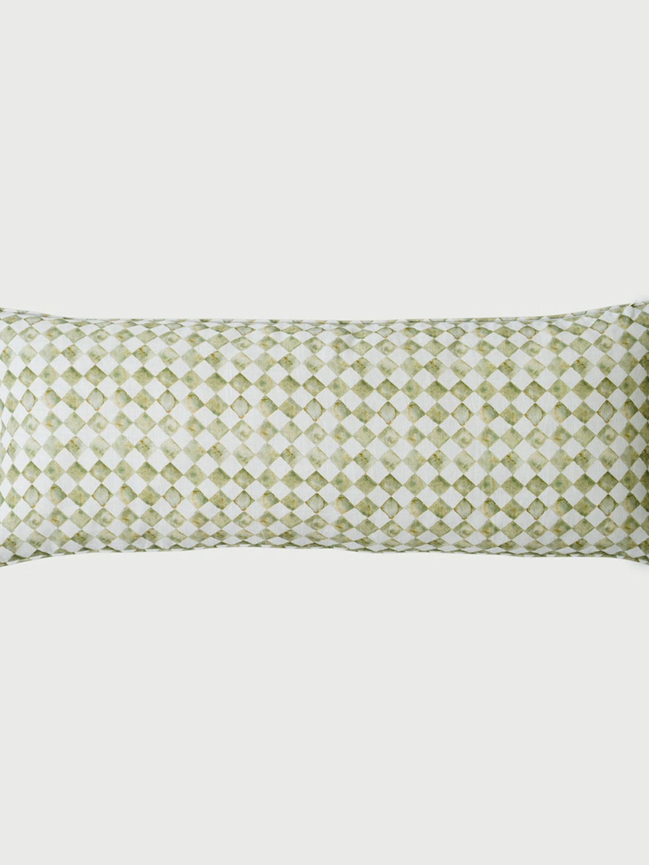 Cushion Cover - Checker Green Lumbar