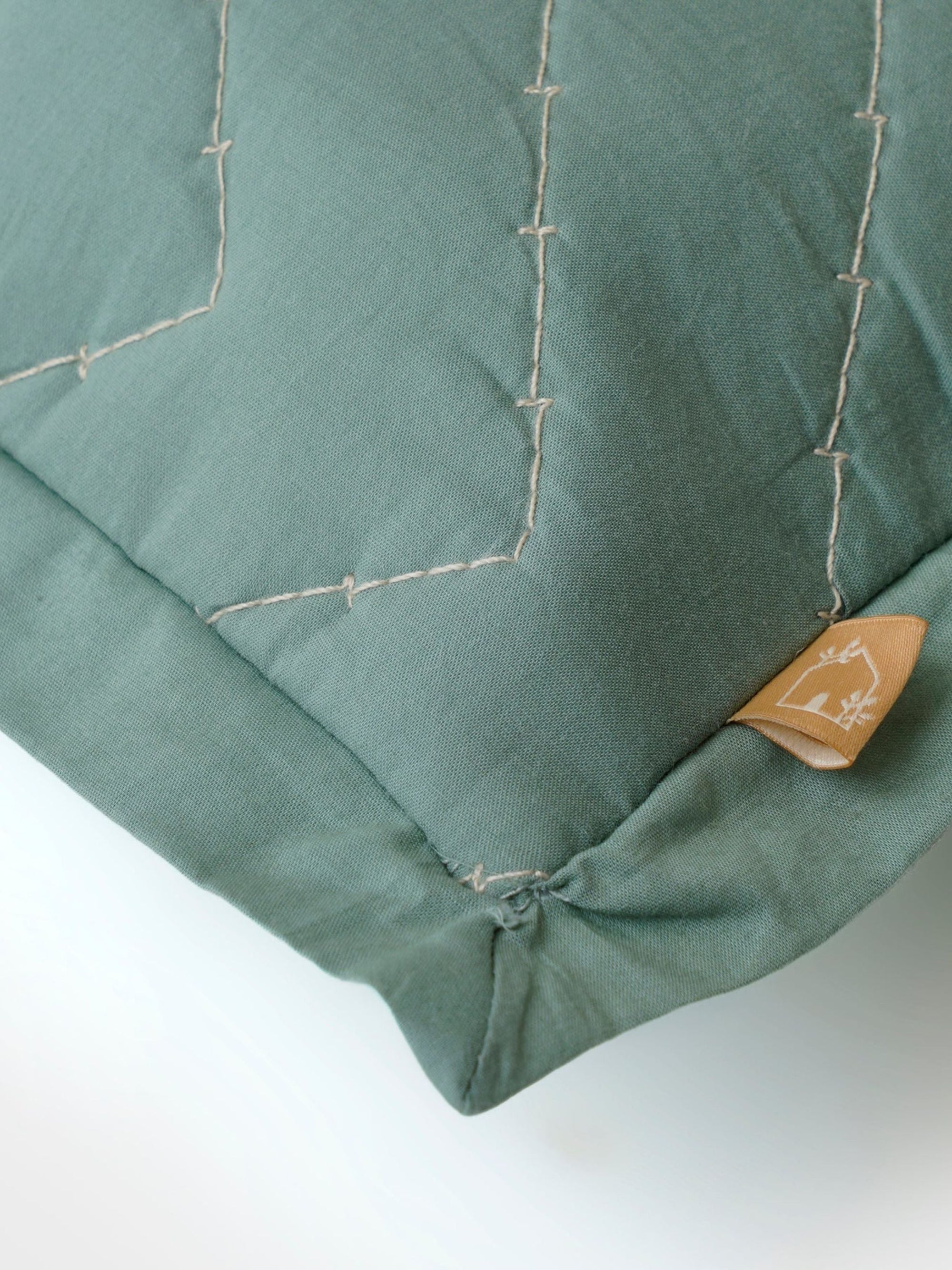 Quilted Bedding Set - Chevron Green