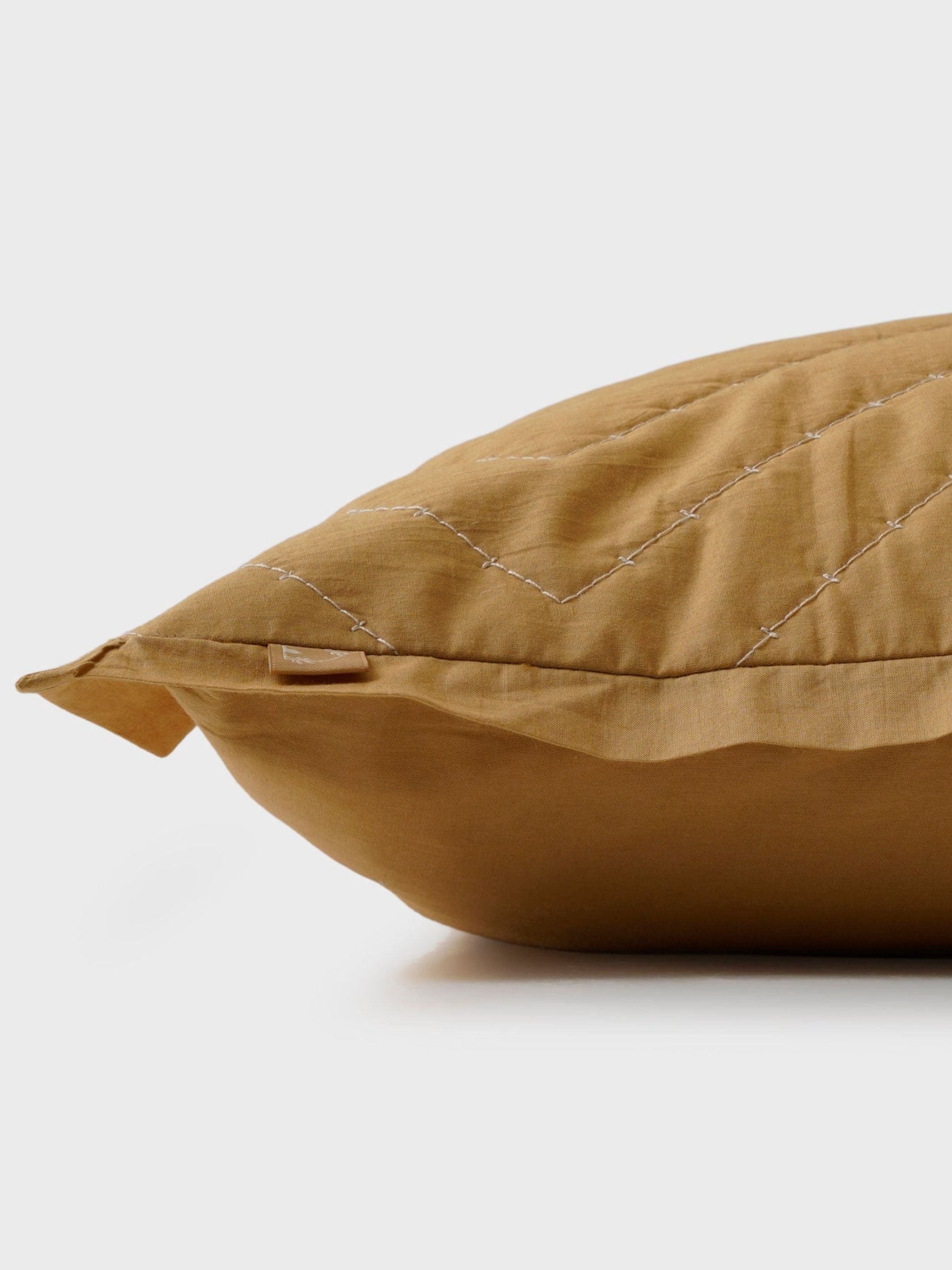 Quilted Bedding Set - Chevron Ochre
