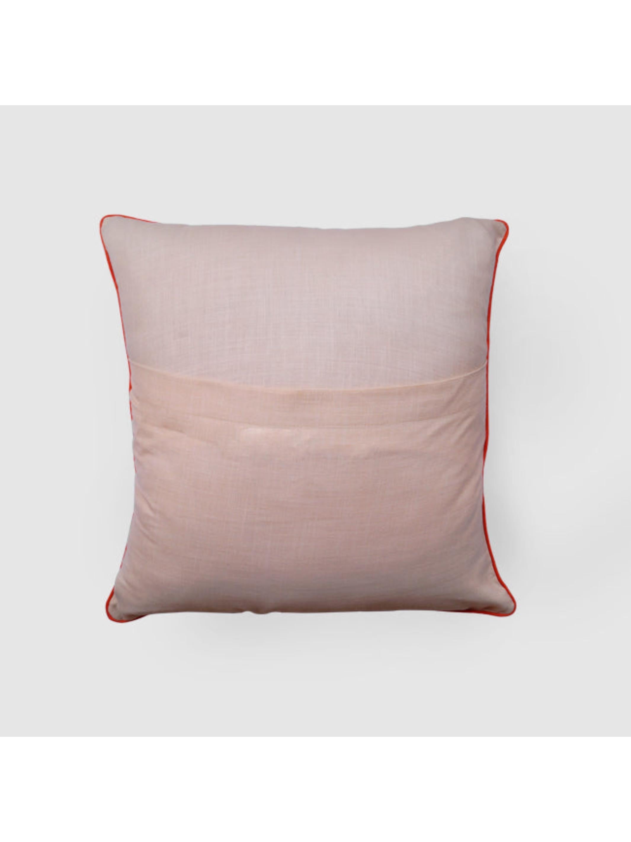 Cushion Cover - Gul Nilofer Aari Embroidered - Cream