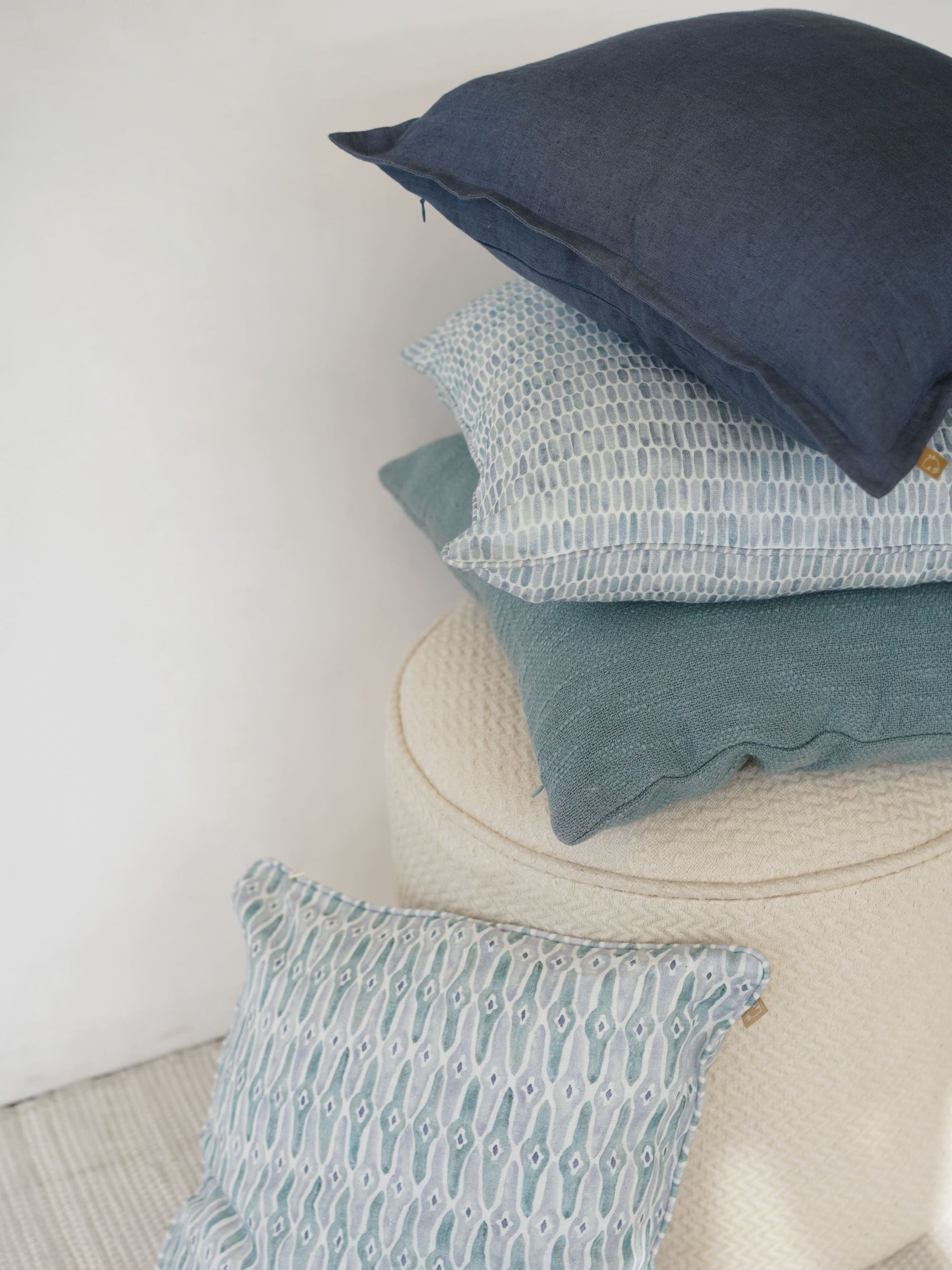 Cushion Cover - Mosaic Blue Oblong