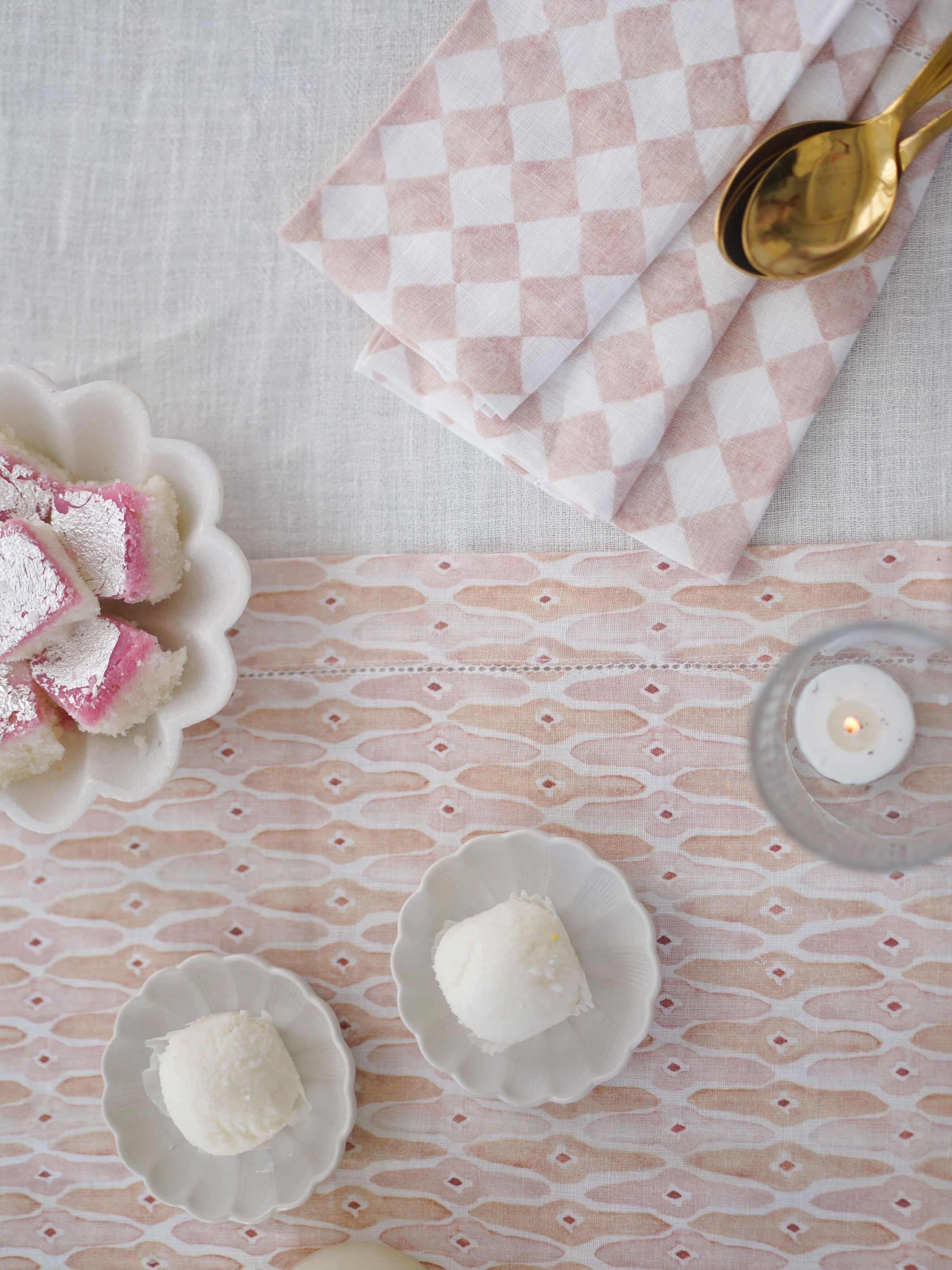 Table Napkin - Checker Blush