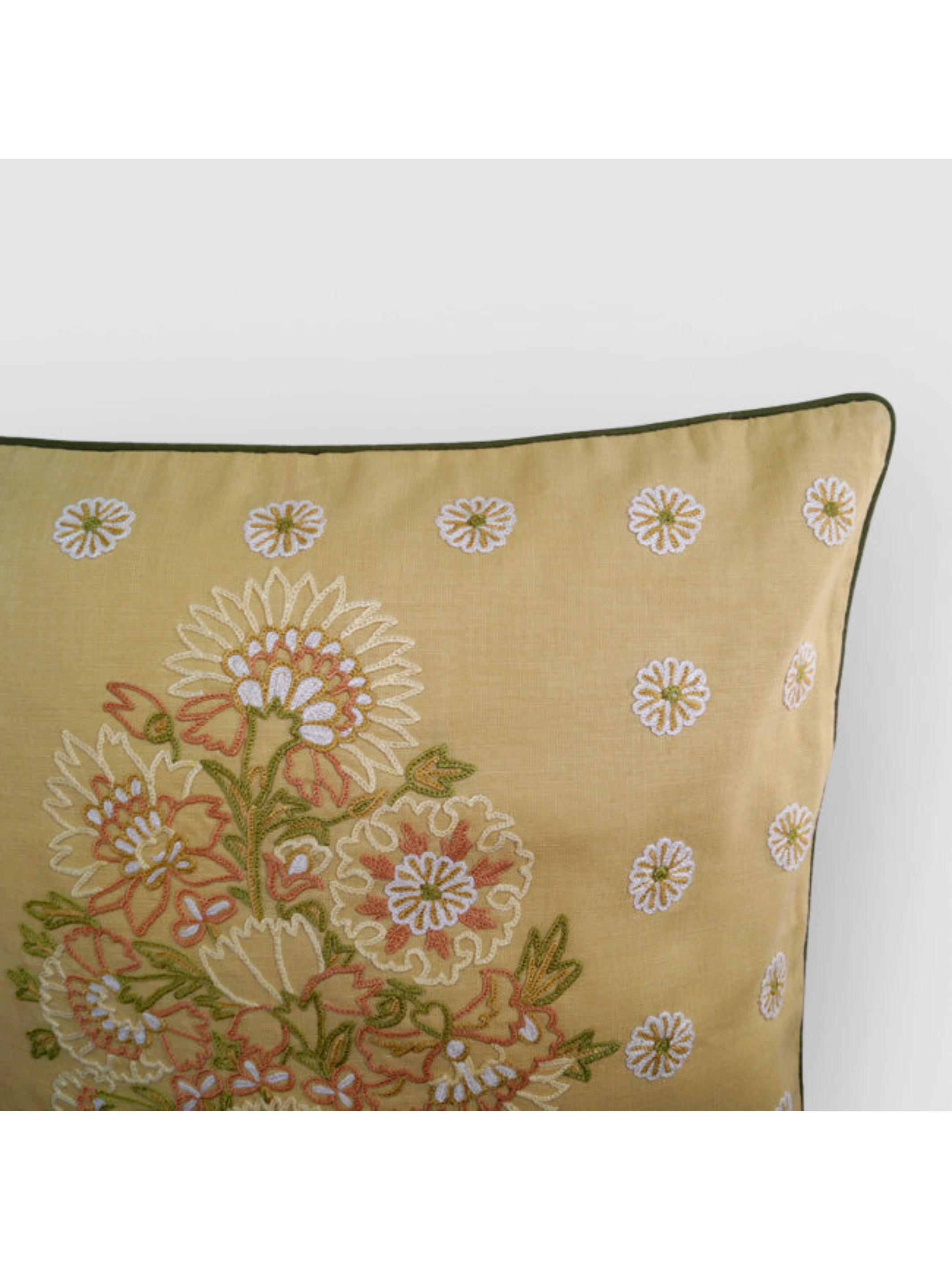 Cushion Cover - Dilara Aari Embroidered Beige