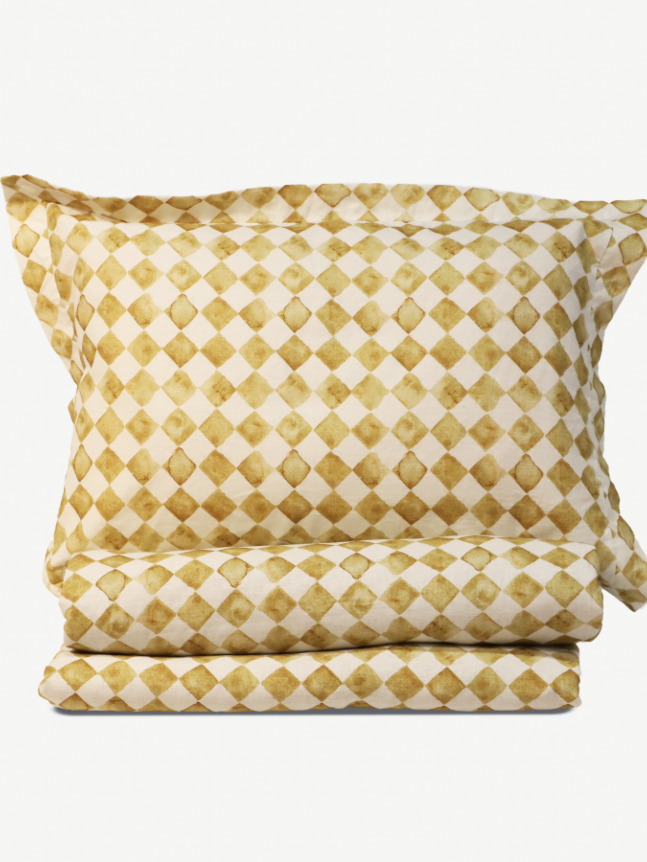 Duvet Cover - Checker Ochre