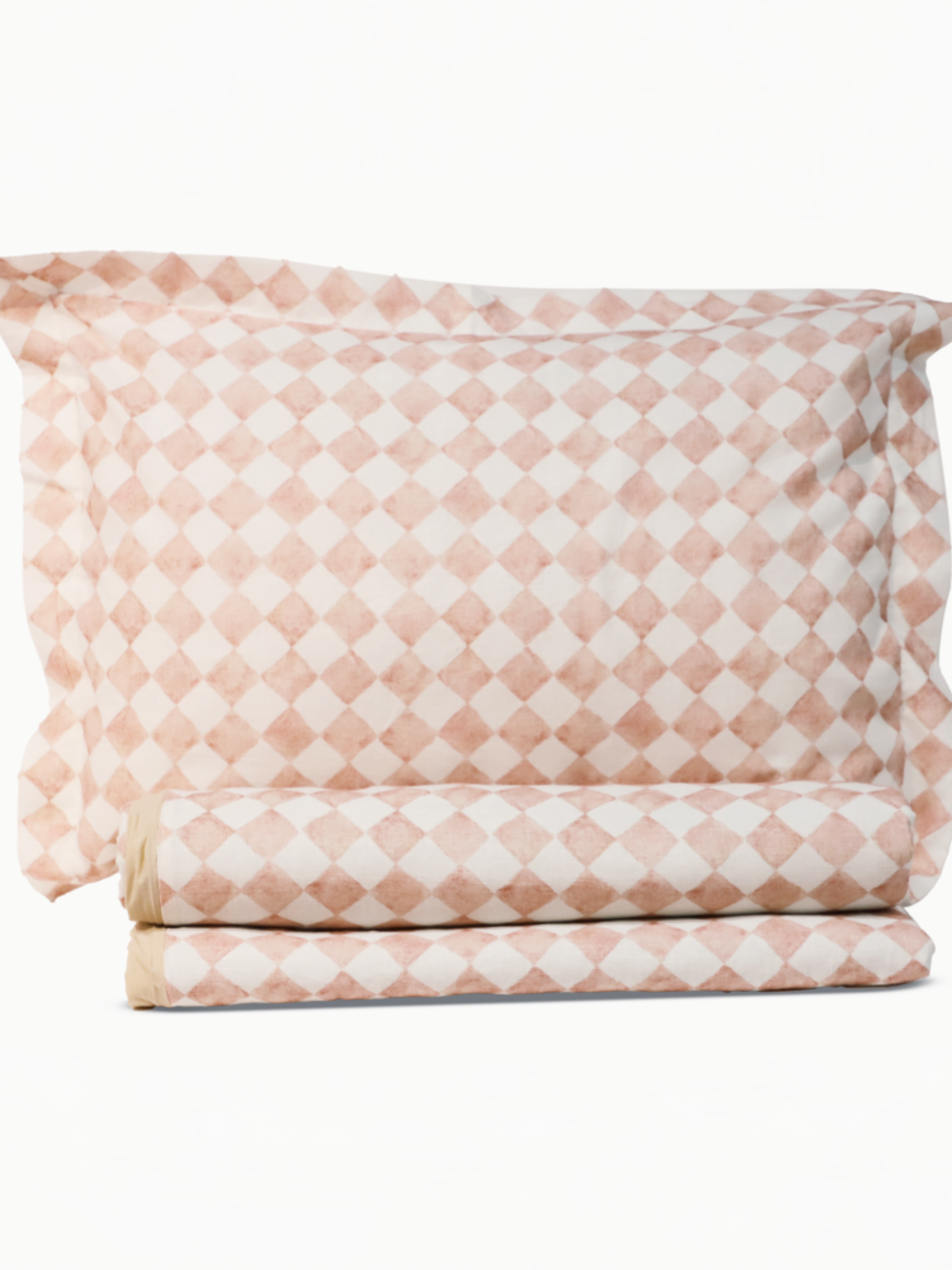 Duvet Cover - Checker Blush