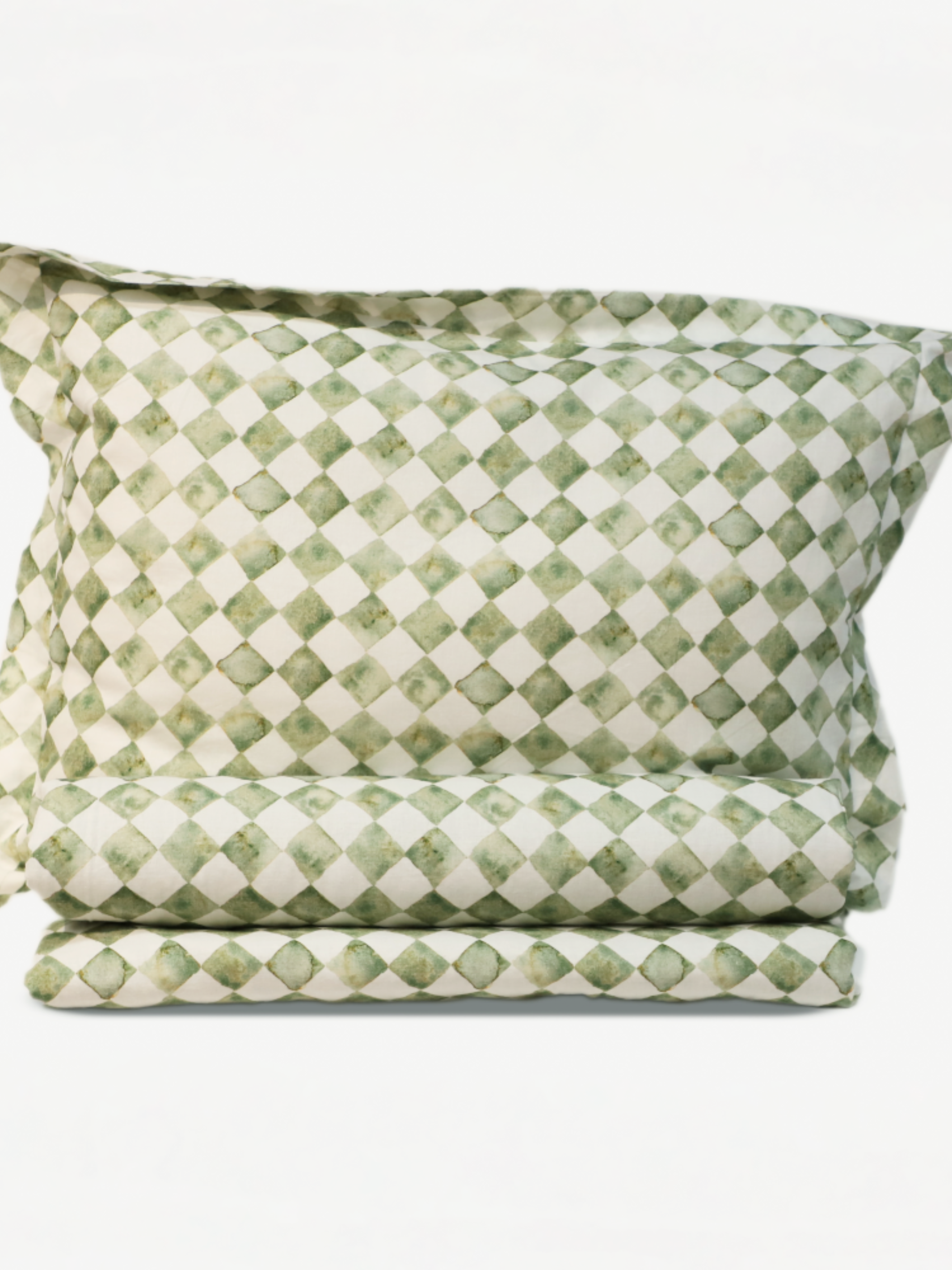 Duvet Cover - Checker Green