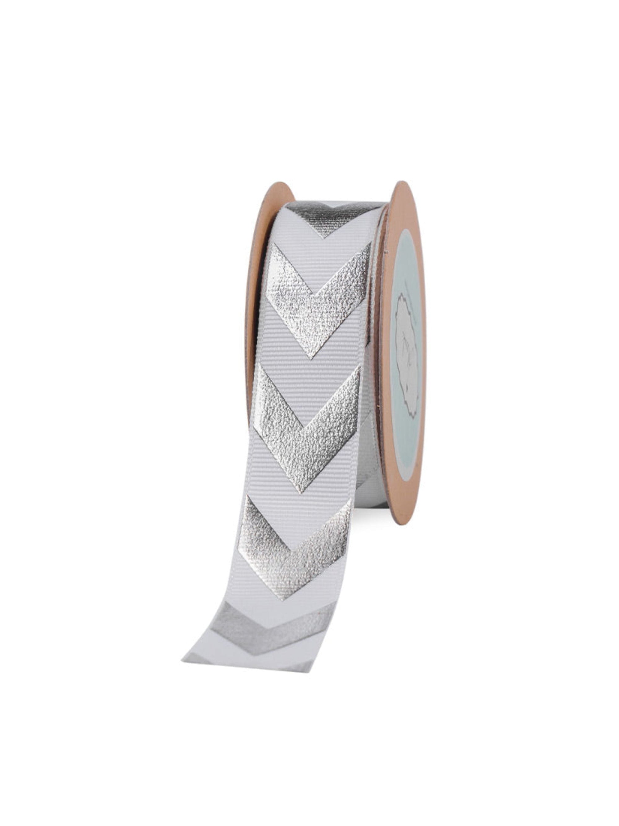 Silver Chevron Pattern Ribbon