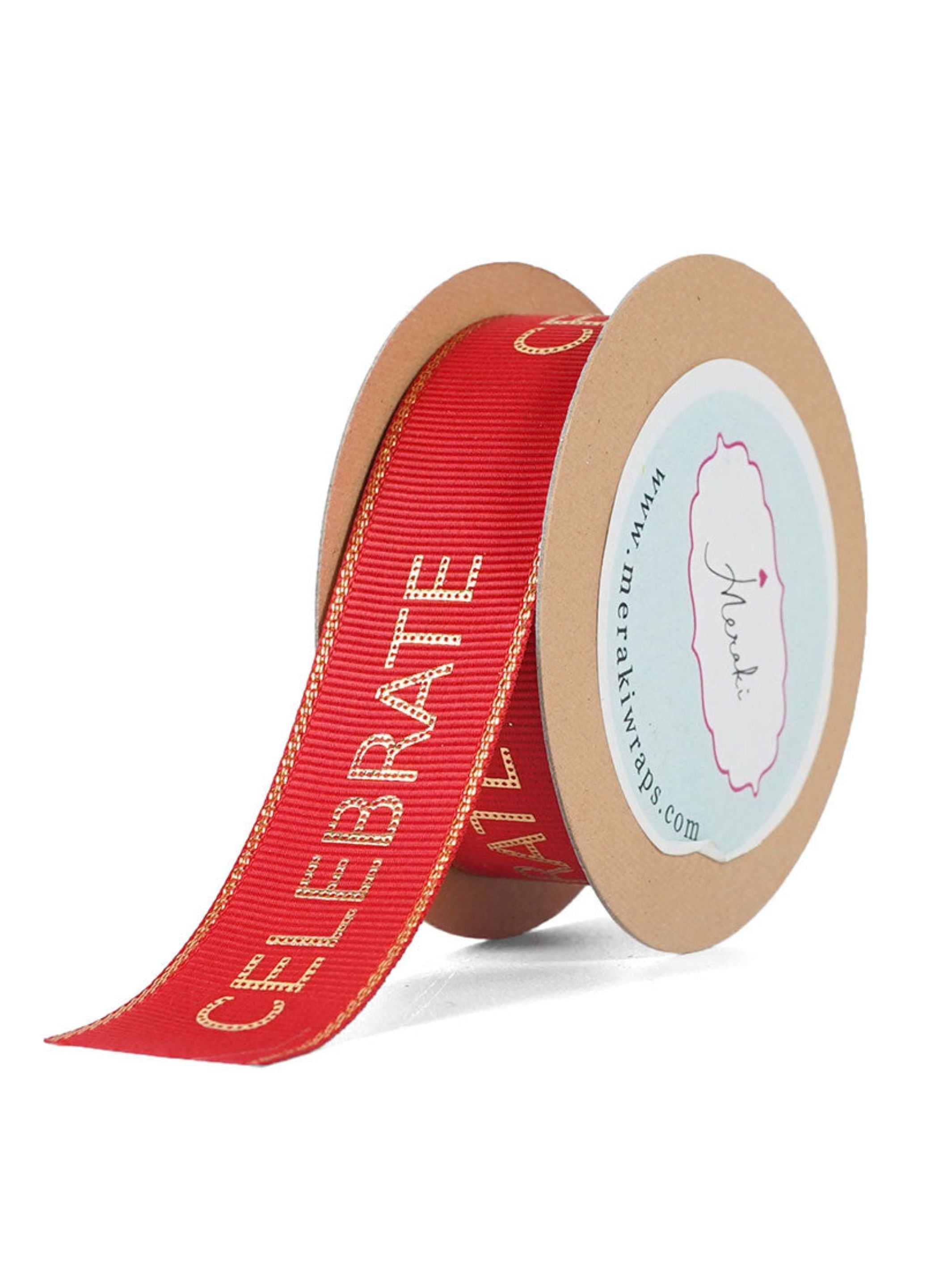Celebrate Gold Foiled Ribbon