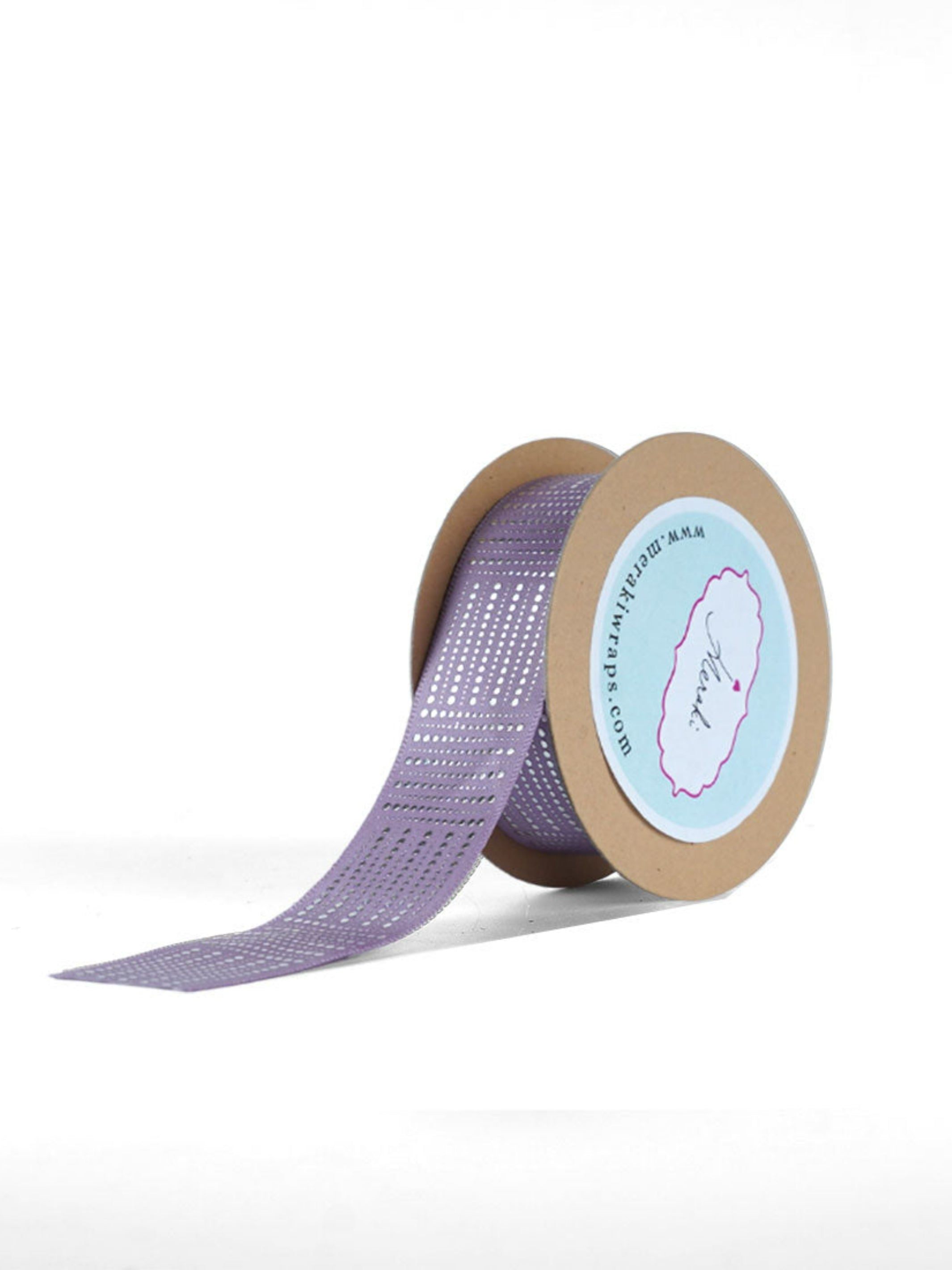 Dotted Silver Foiled Satin Ribbon