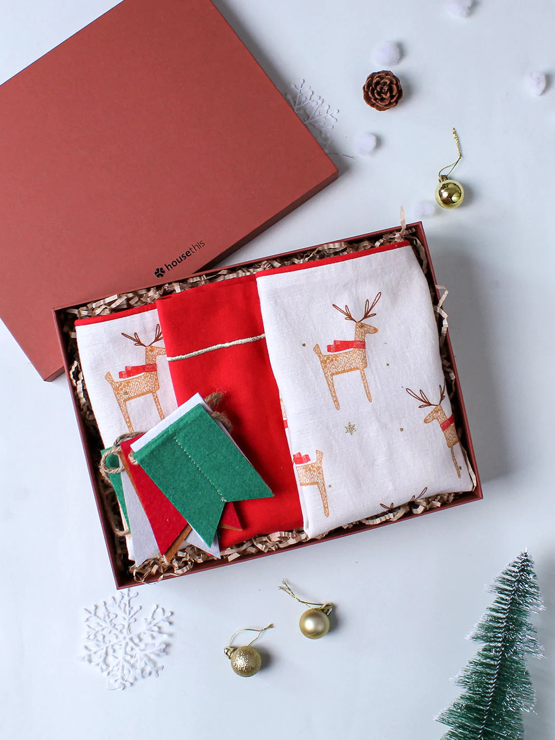 Jolly Reindeer Cushion Gift Set