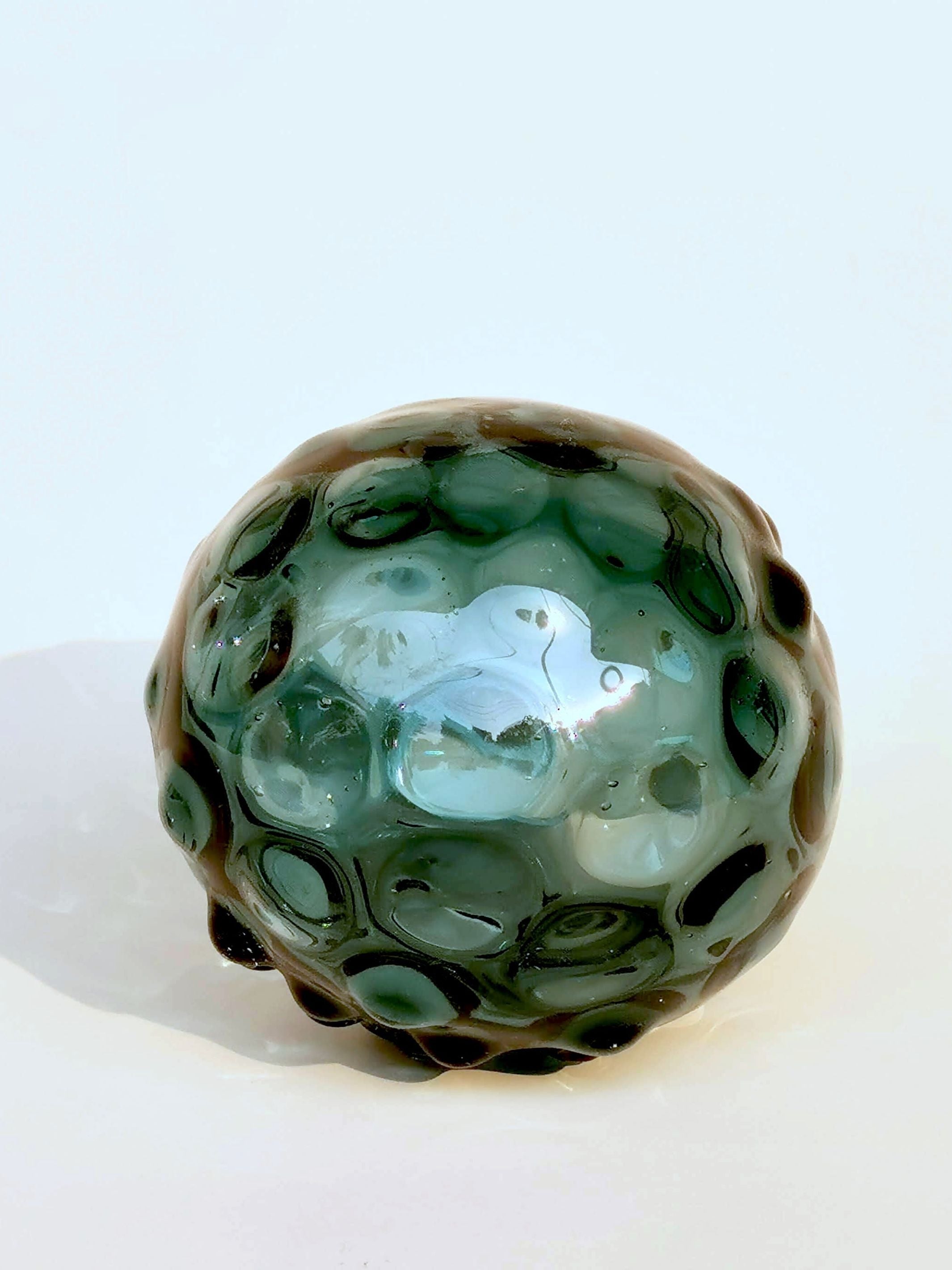 Art Glass Hand Blown - Sphere in Teal