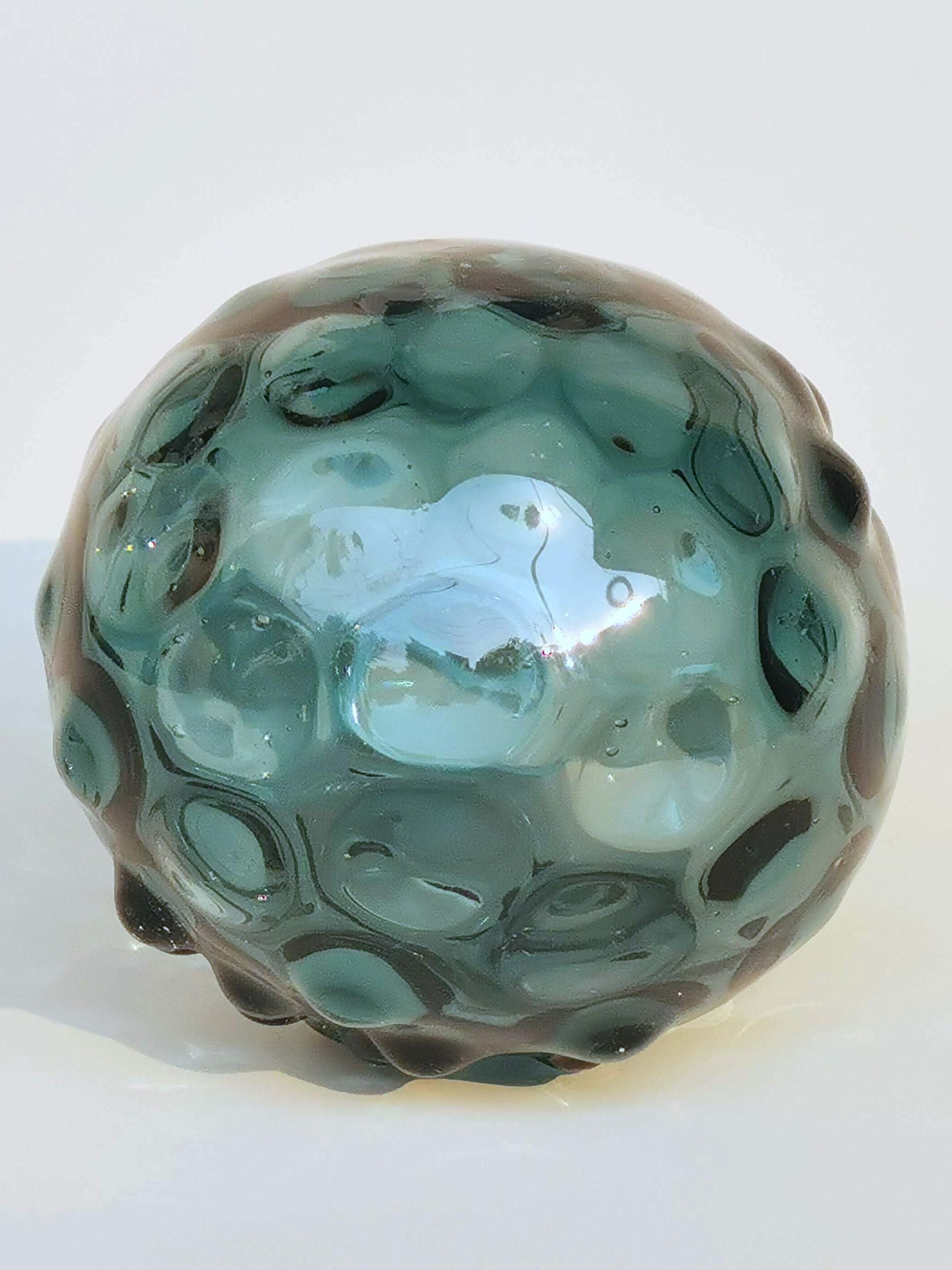 Art Glass Hand Blown - Sphere in Teal