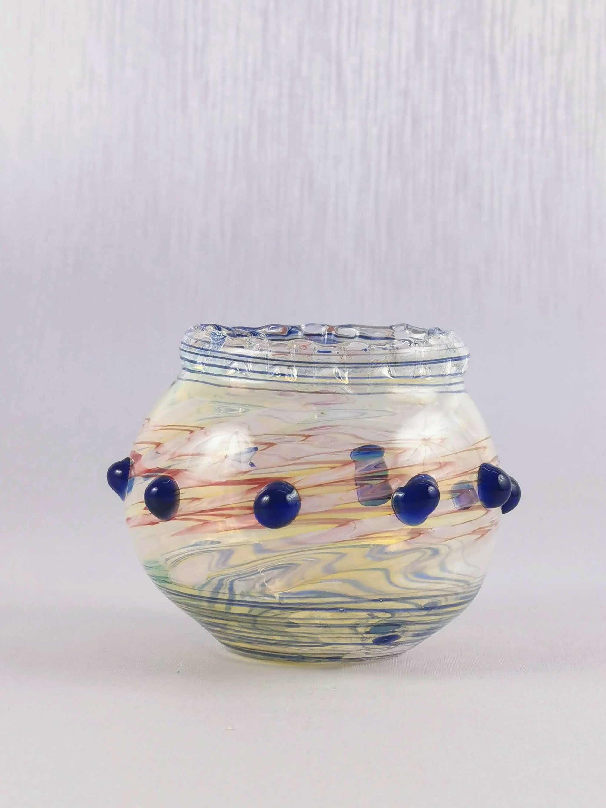 Jeweled Moroccon - Handblown Art Glass Vase