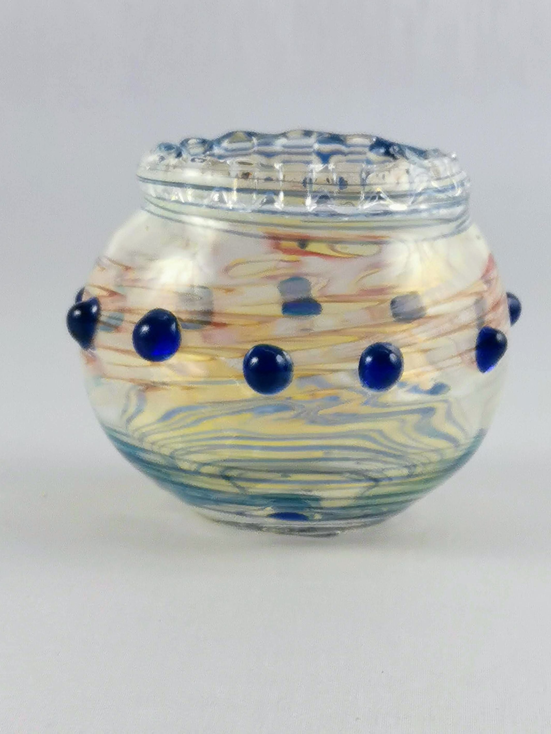Jeweled Moroccon - Handblown Art Glass Vase